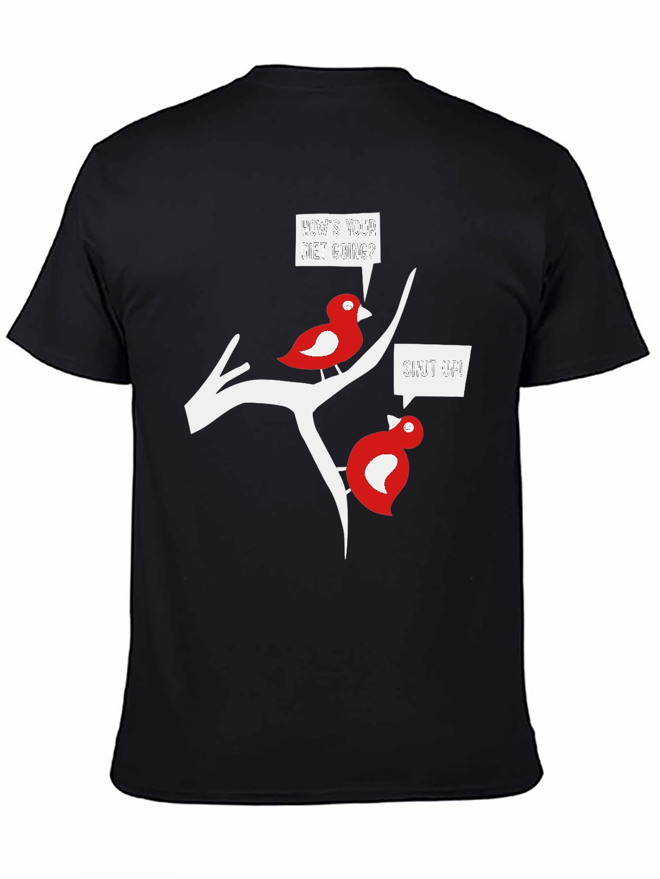 Funny Bird Diet T-Shirt - Black