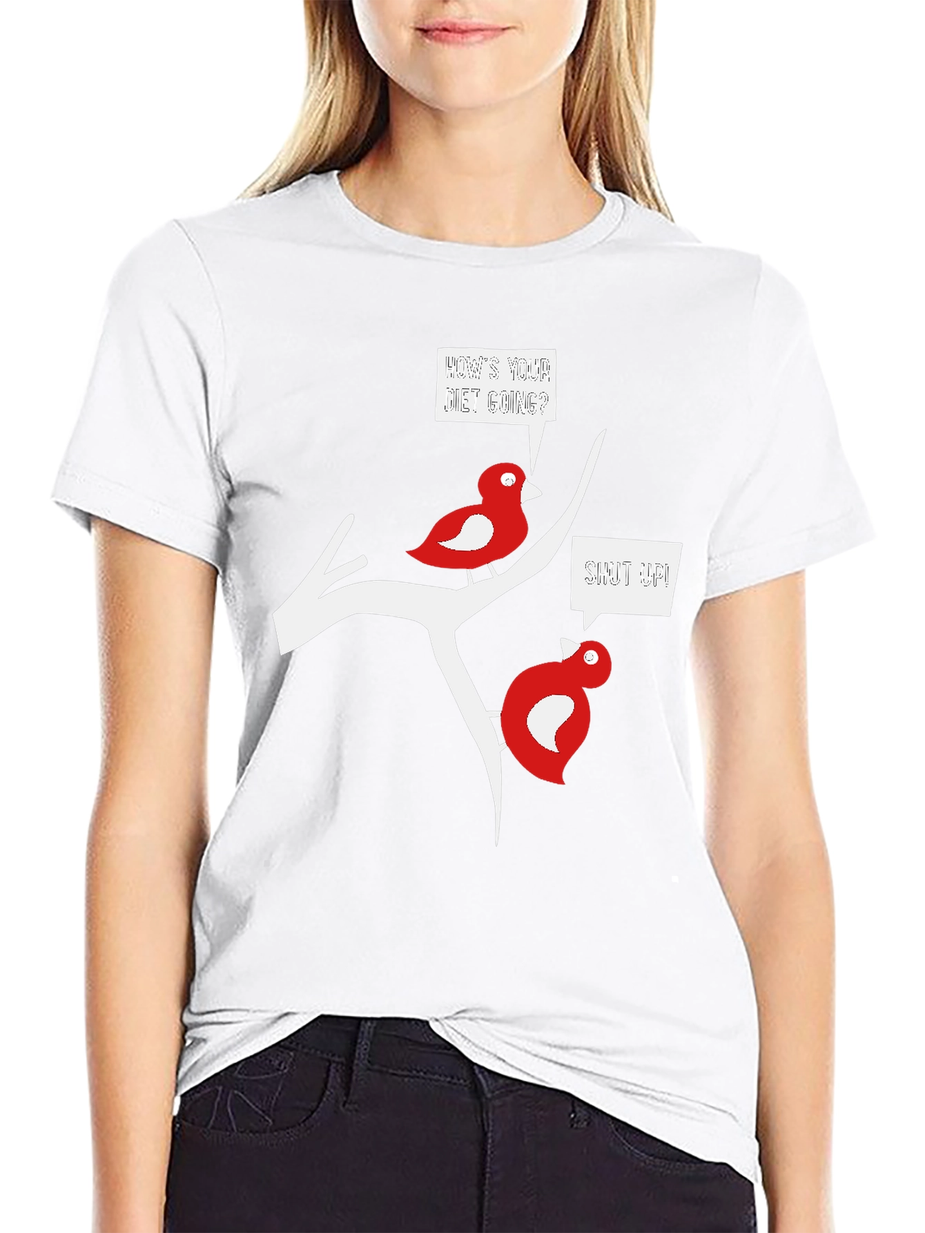 Funny Bird Diet T-Shirt - Black