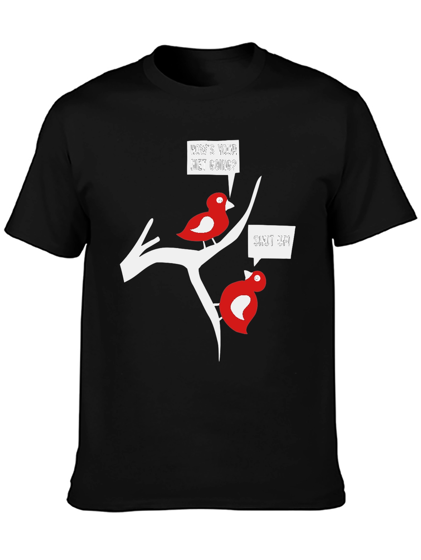Funny Bird Diet T-Shirt - Black