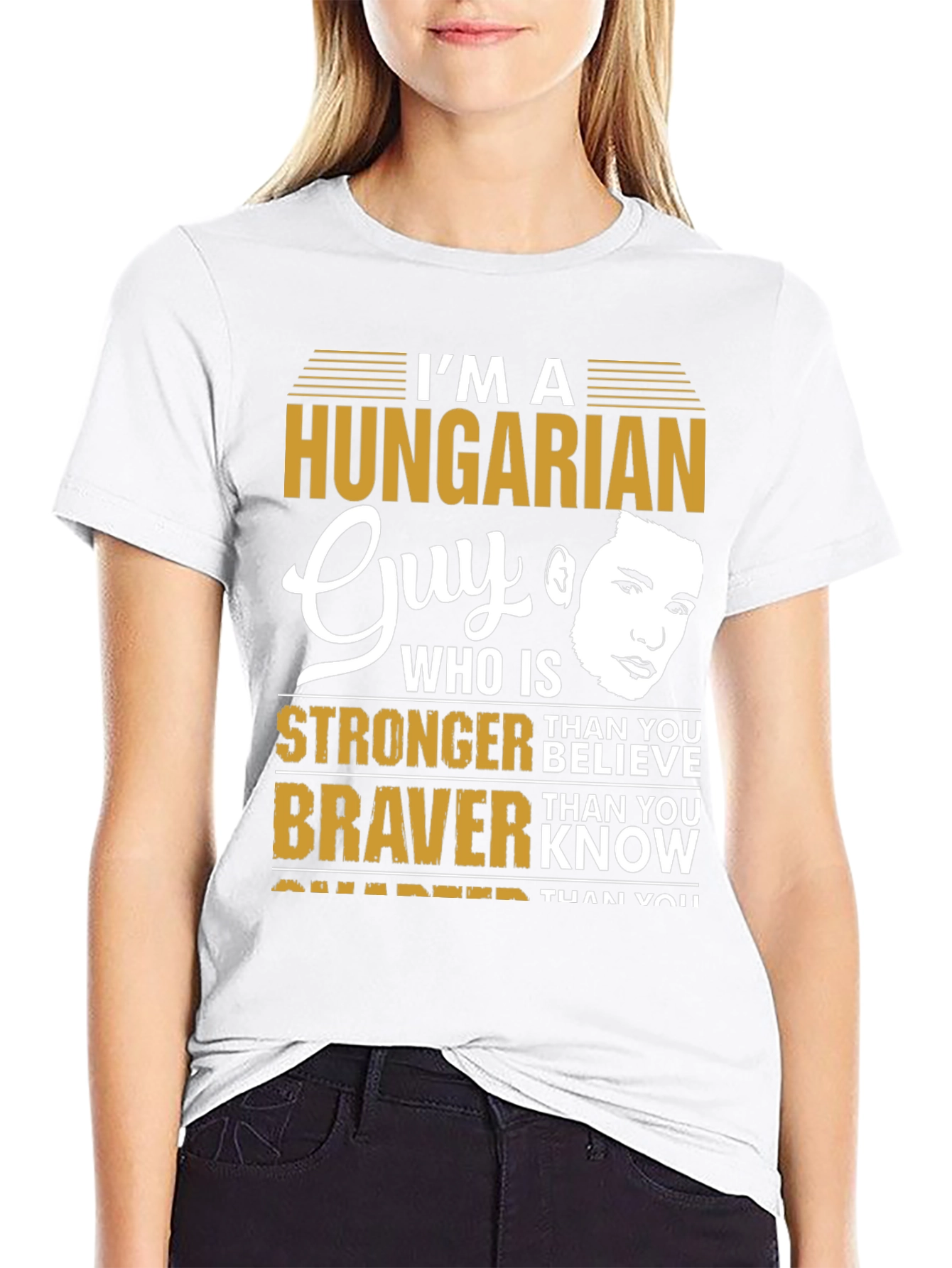Hungarian Guy Graphic Tee - Strong & Brave Design