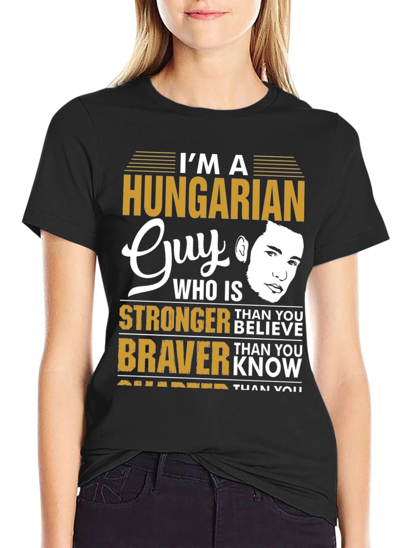 Hungarian Guy Graphic Tee - Strong & Brave Design