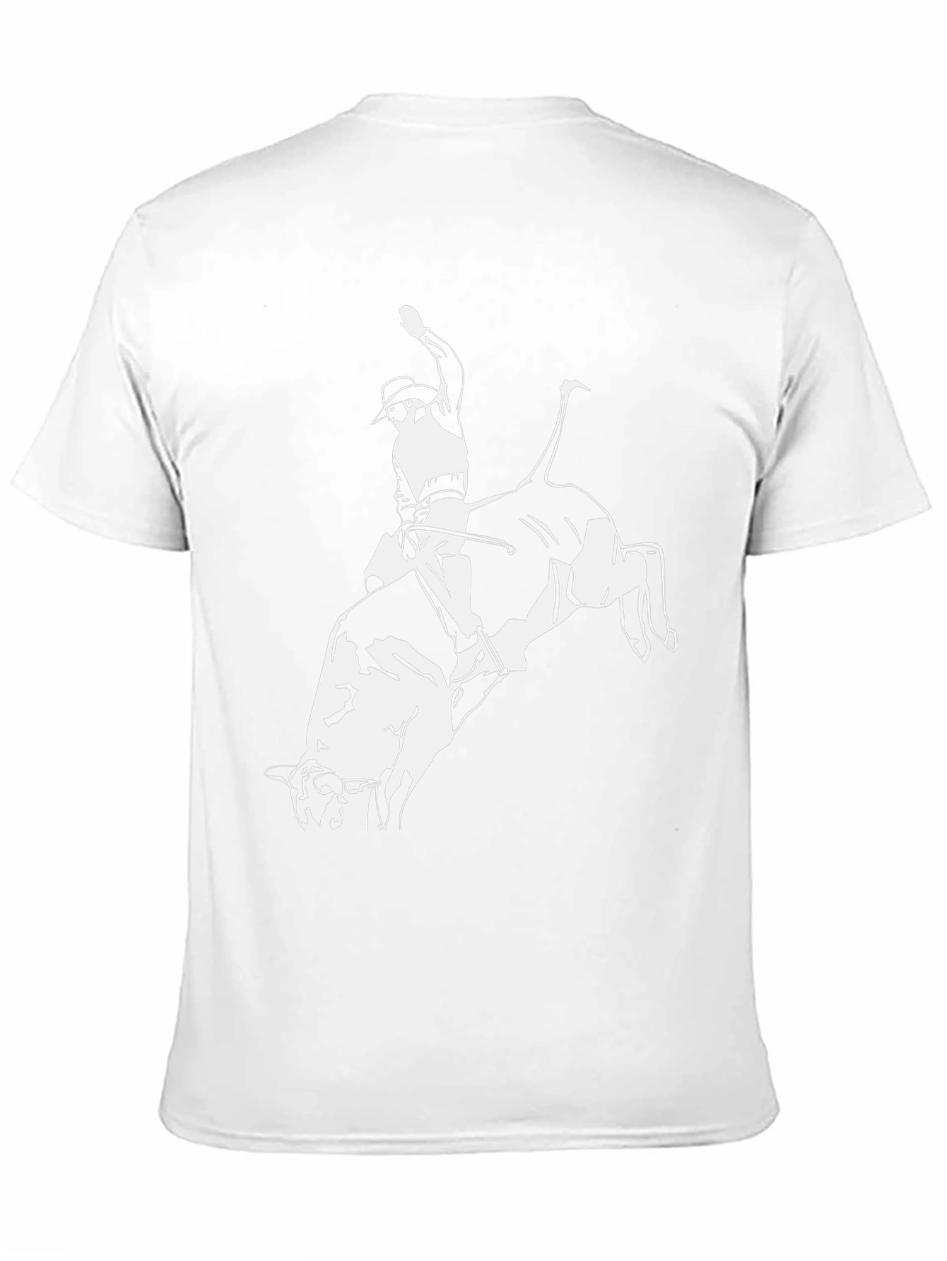 Bull Riding Graphic Tee - Black Cotton T-Shirt