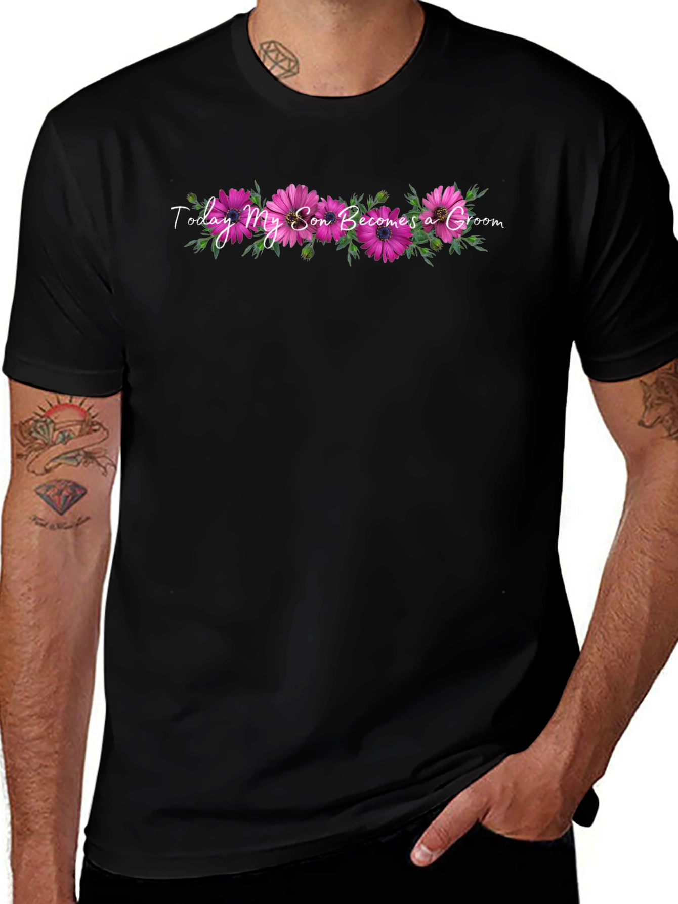 Today My Son Becomes a Groom Floral T-Shirt