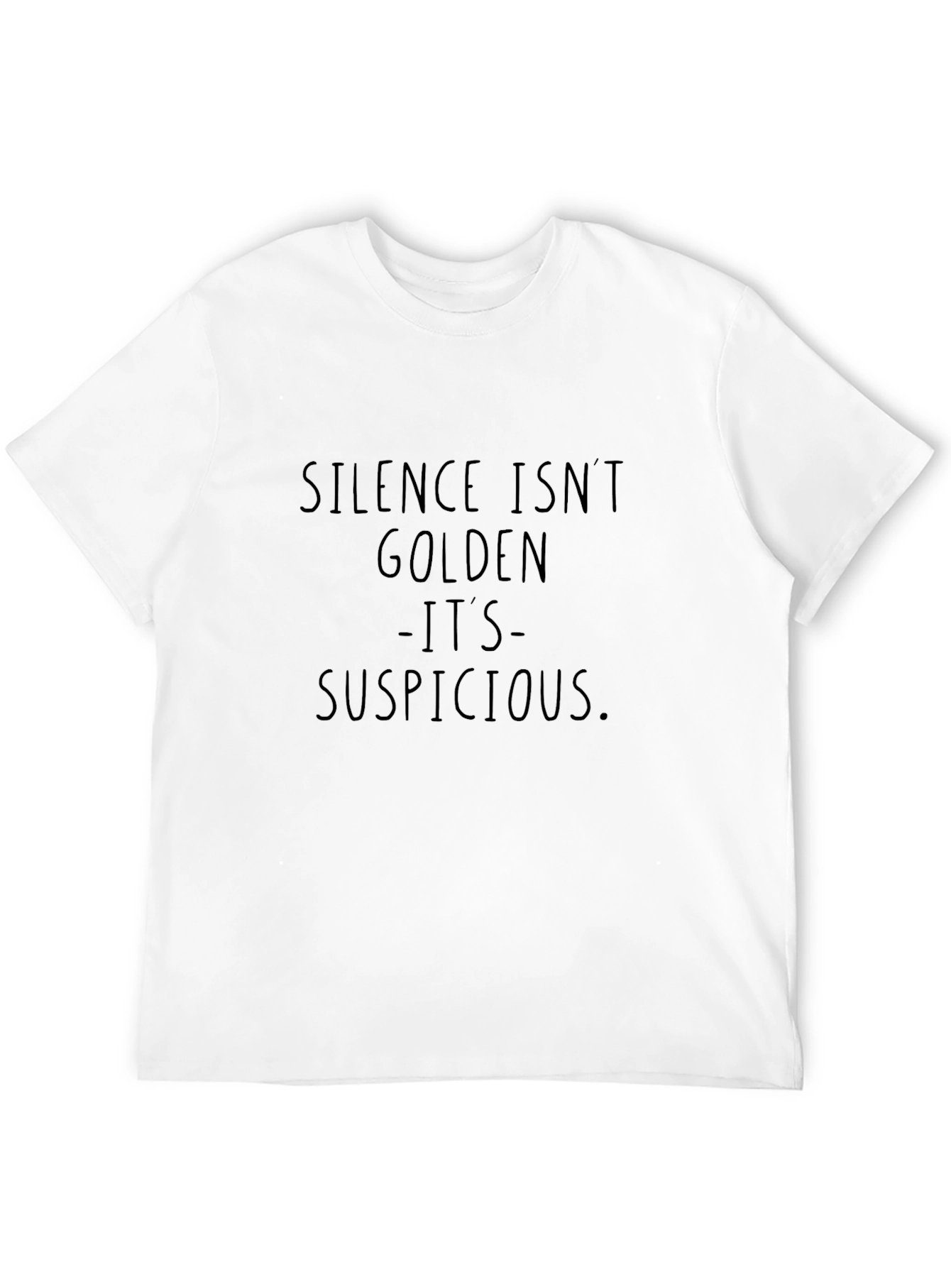 Silence Isnt Golden Mens Black Tee
