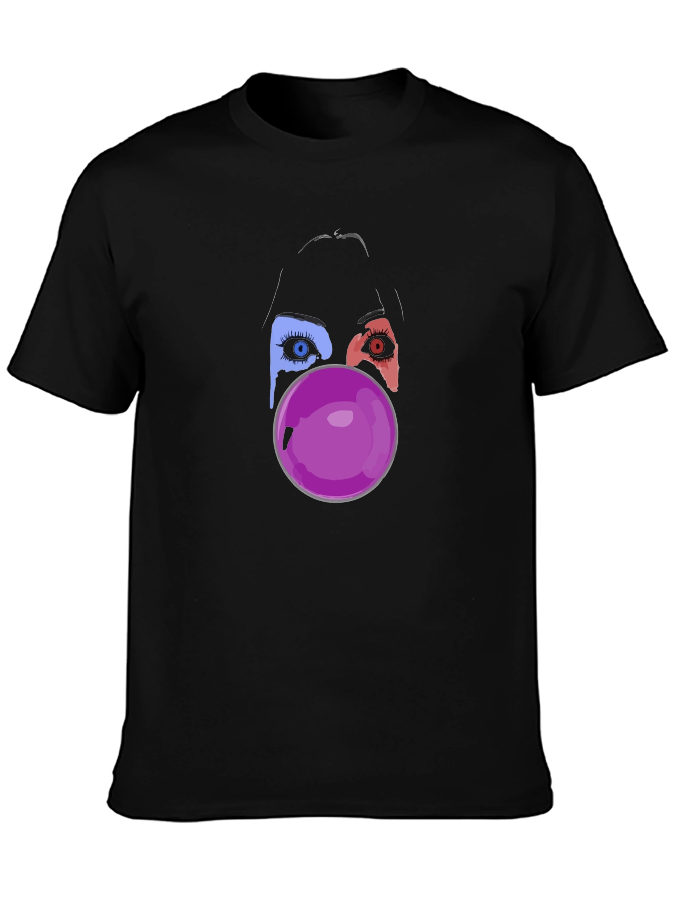Eye See You Bubble Gum Black Tee