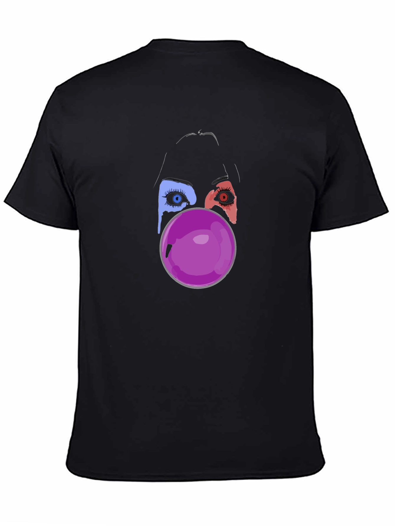 Eye See You Bubble Gum Black Tee