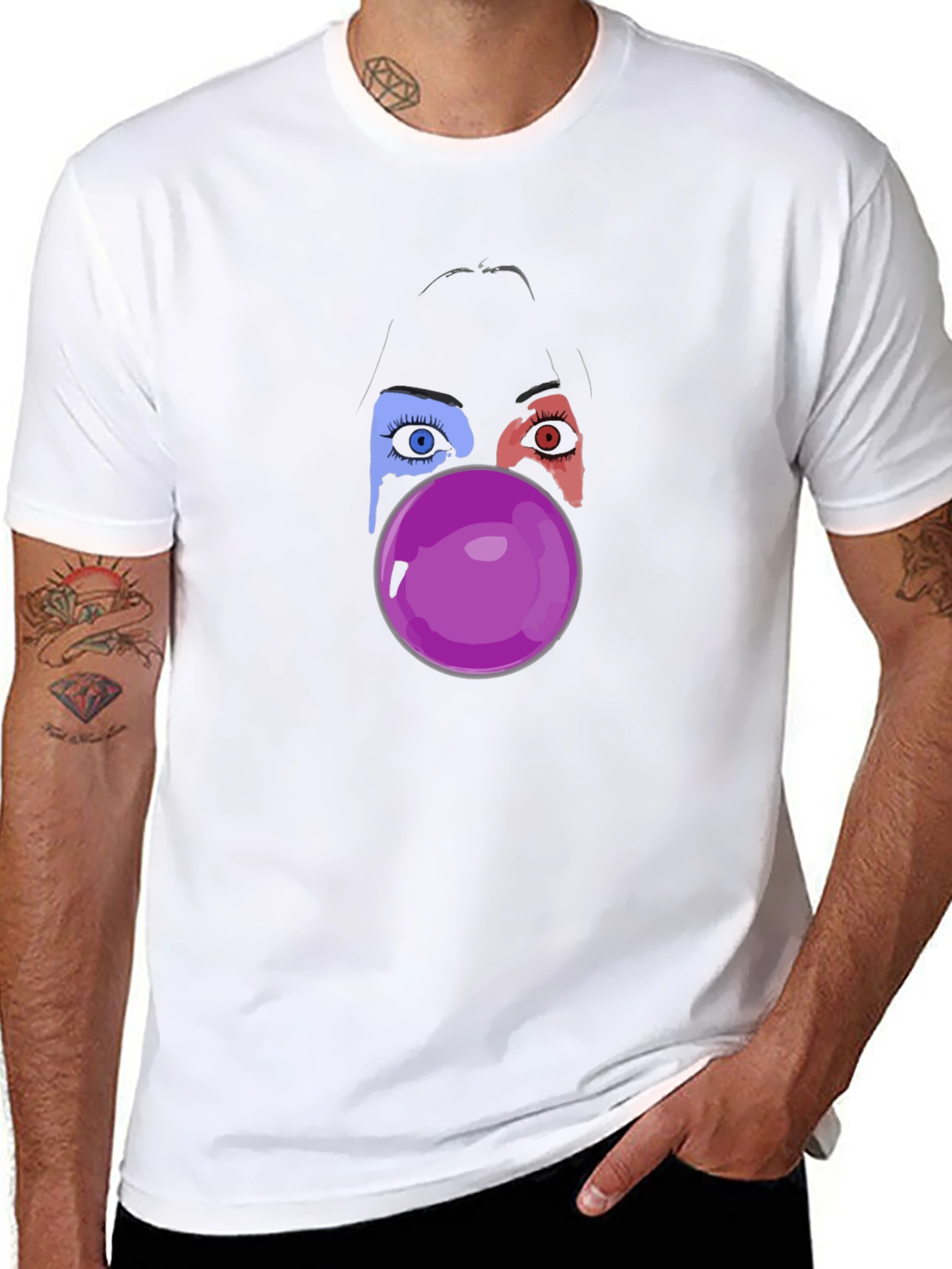 Eye See You Bubble Gum Black Tee