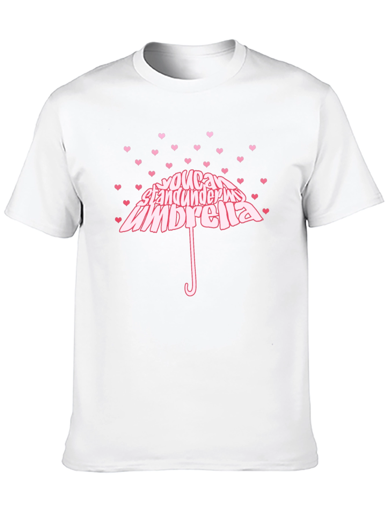 Heart You Can Stand Under My Umbrella Black T-Shirt