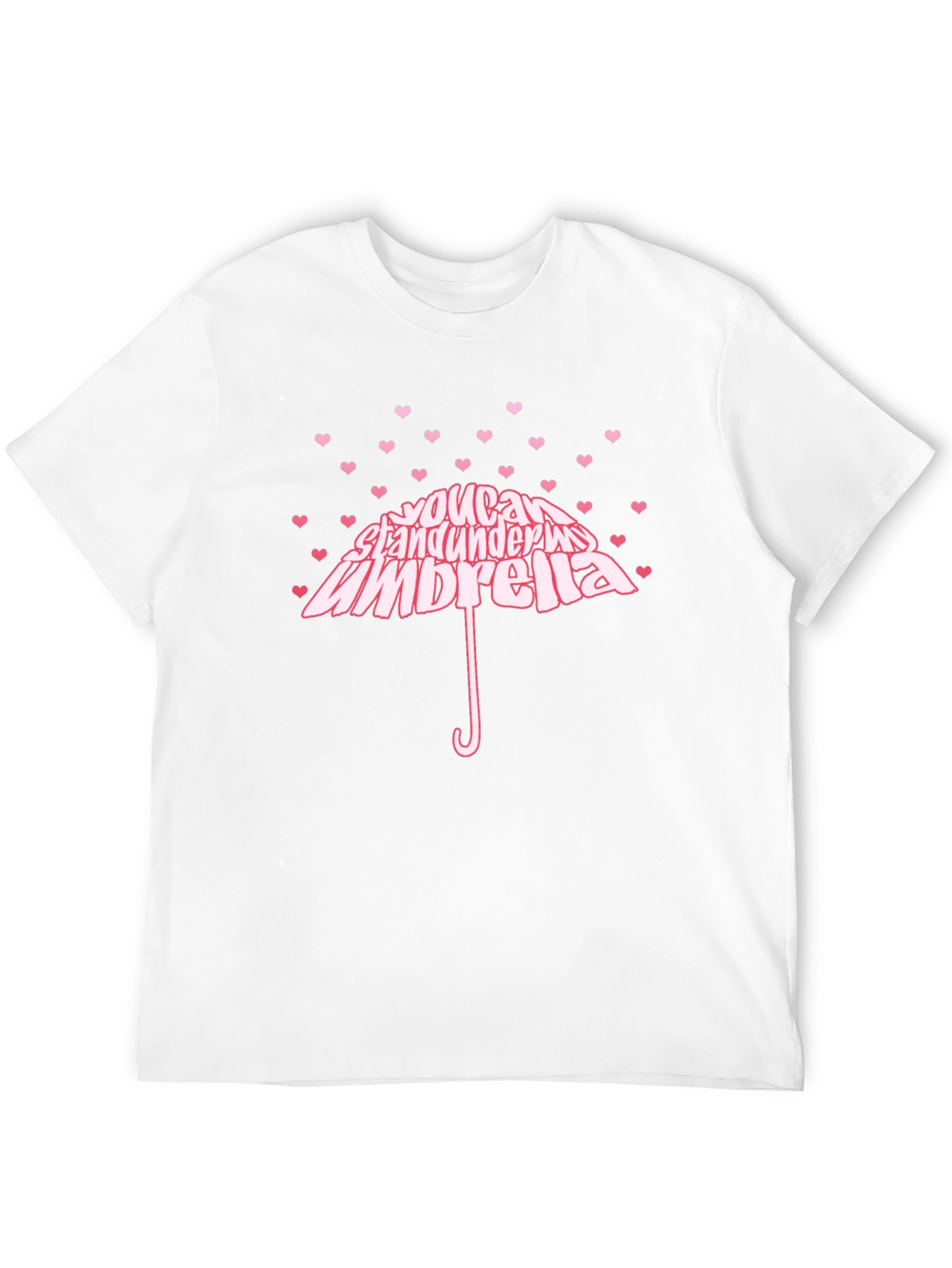 Heart You Can Stand Under My Umbrella Black T-Shirt