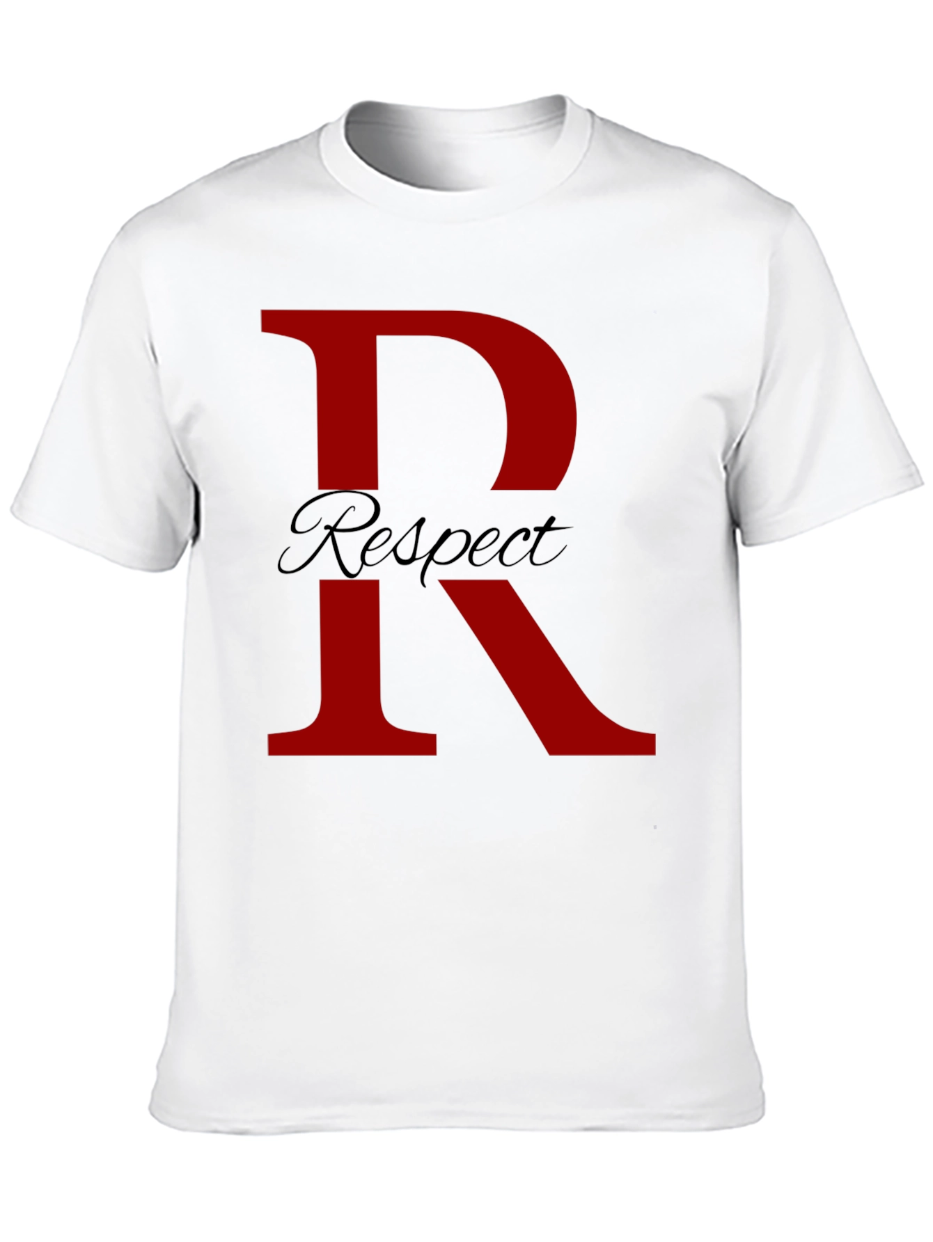 Respect T-Shirt - Bold Red Initial