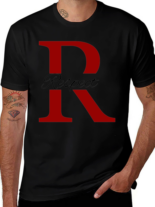 Respect T-Shirt - Bold Red Initial