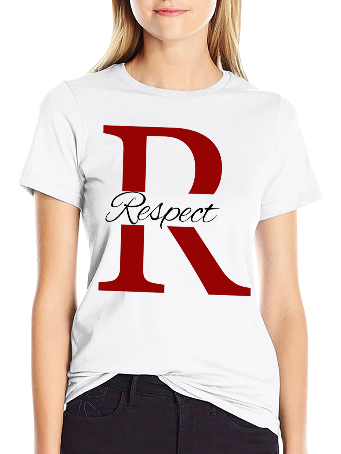 Respect T-Shirt - Bold Red Initial