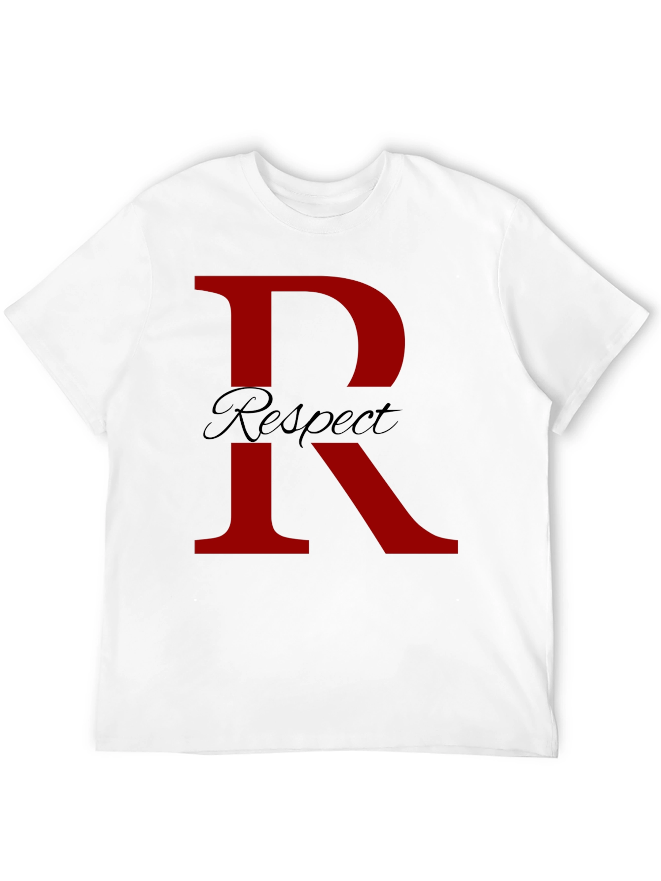 Respect T-Shirt - Bold Red Initial