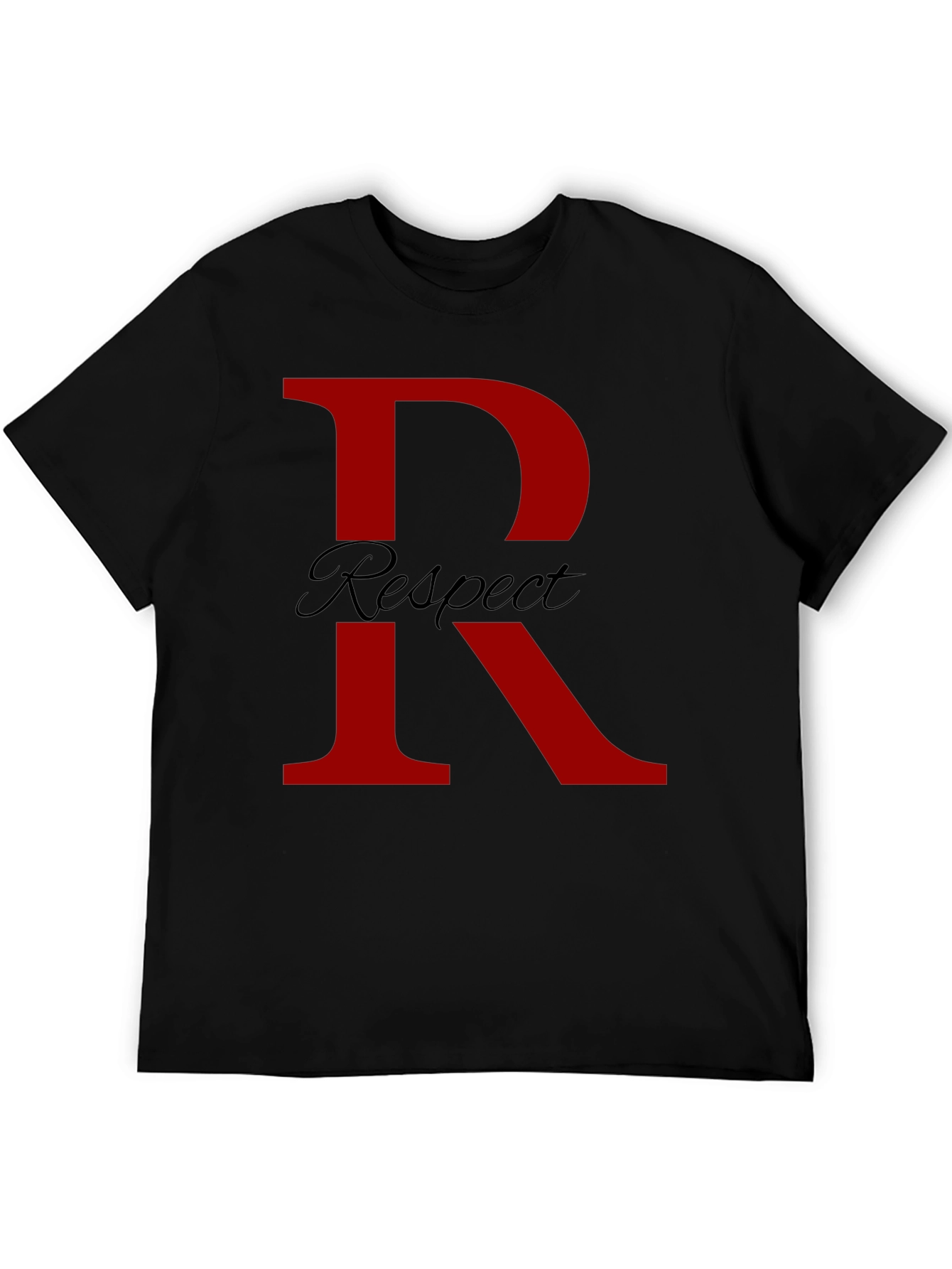 Respect T-Shirt - Bold Red Initial