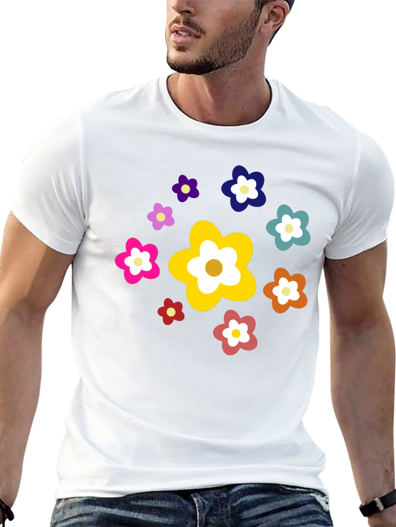 Floral Power Black Tee