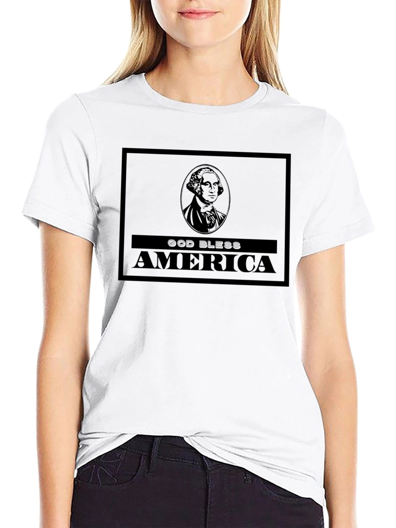 God Bless America Graphic Tee - Patriotic Design