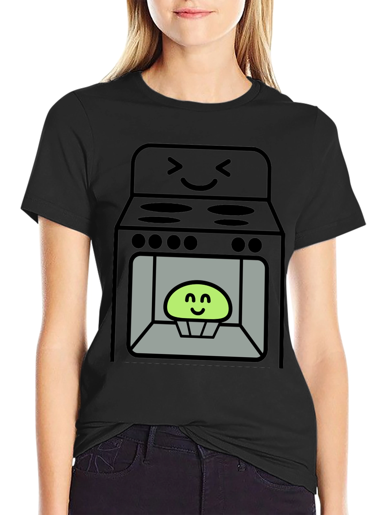 Funny Cartoon Oven Cooking T-Shirt