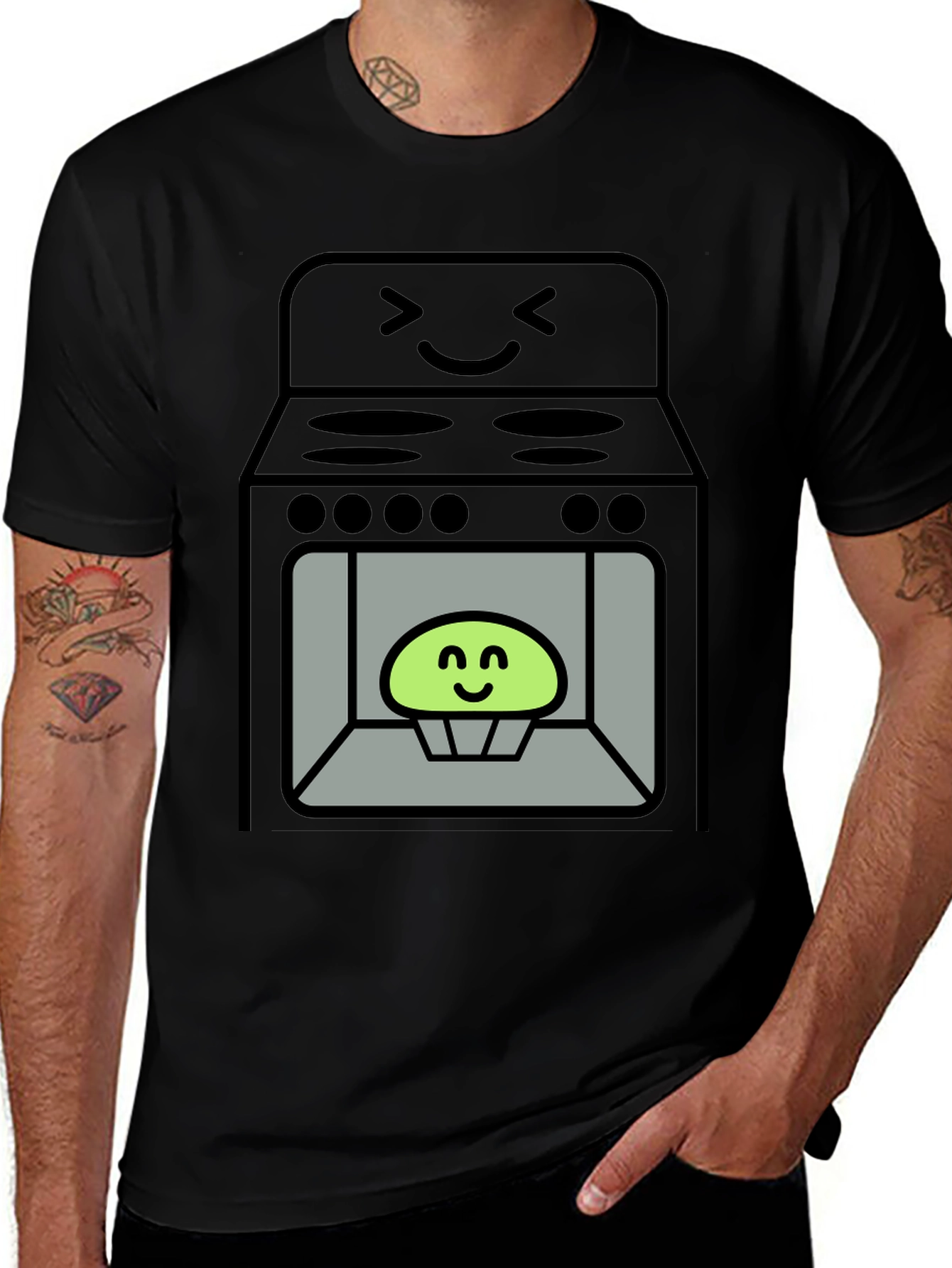 Funny Cartoon Oven Cooking T-Shirt