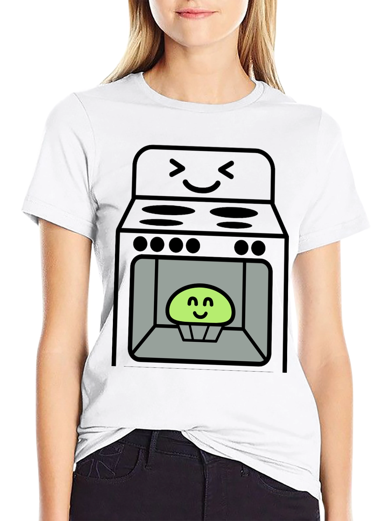 Funny Cartoon Oven Cooking T-Shirt