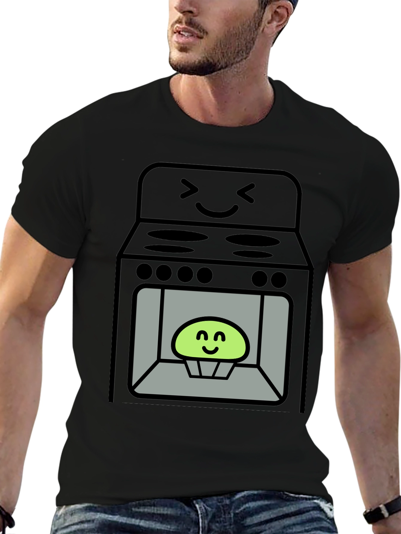Funny Cartoon Oven Cooking T-Shirt