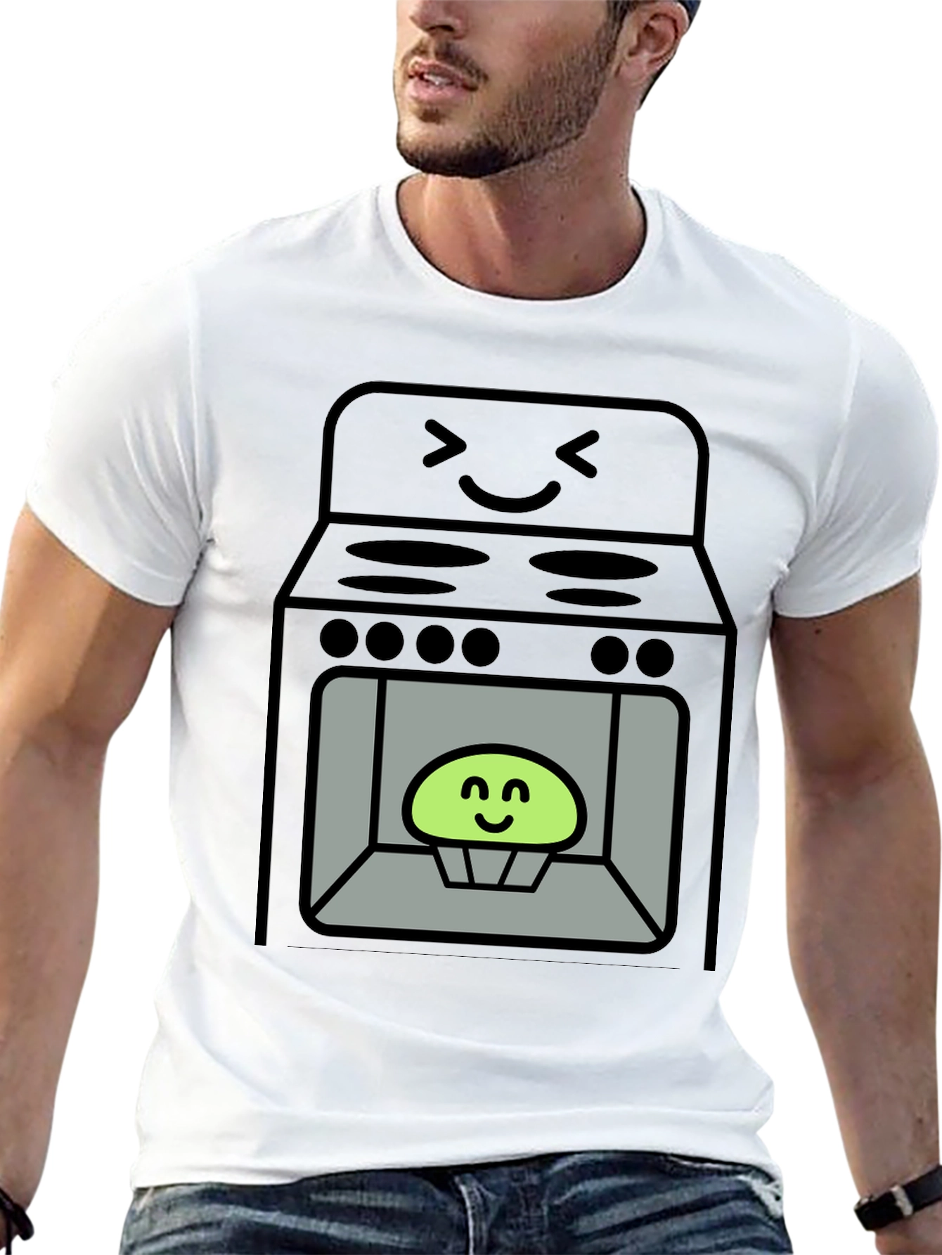Funny Cartoon Oven Cooking T-Shirt