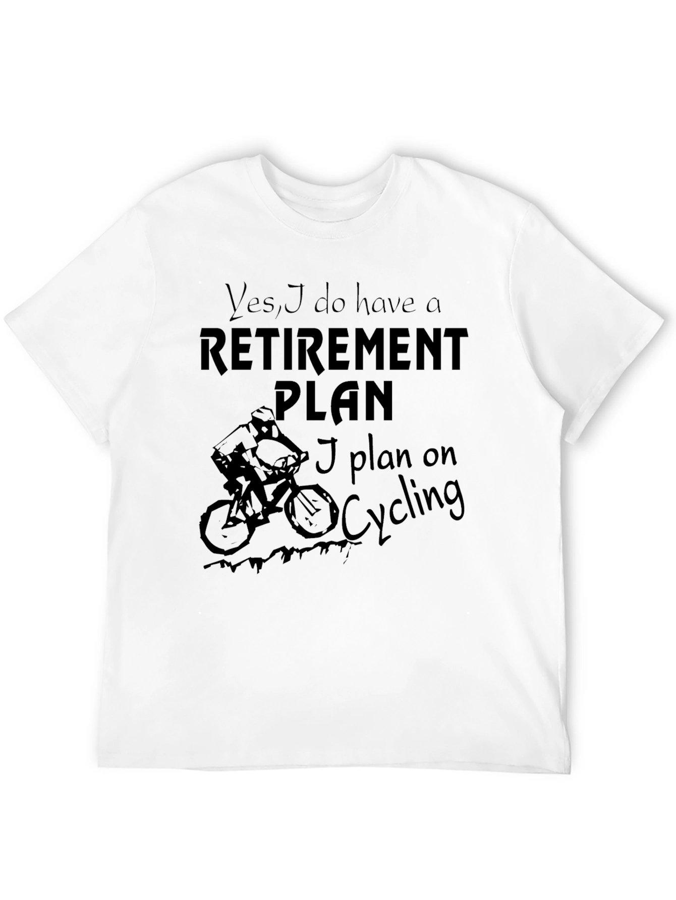 Retirement Plan Cycling Graphic T-Shirt