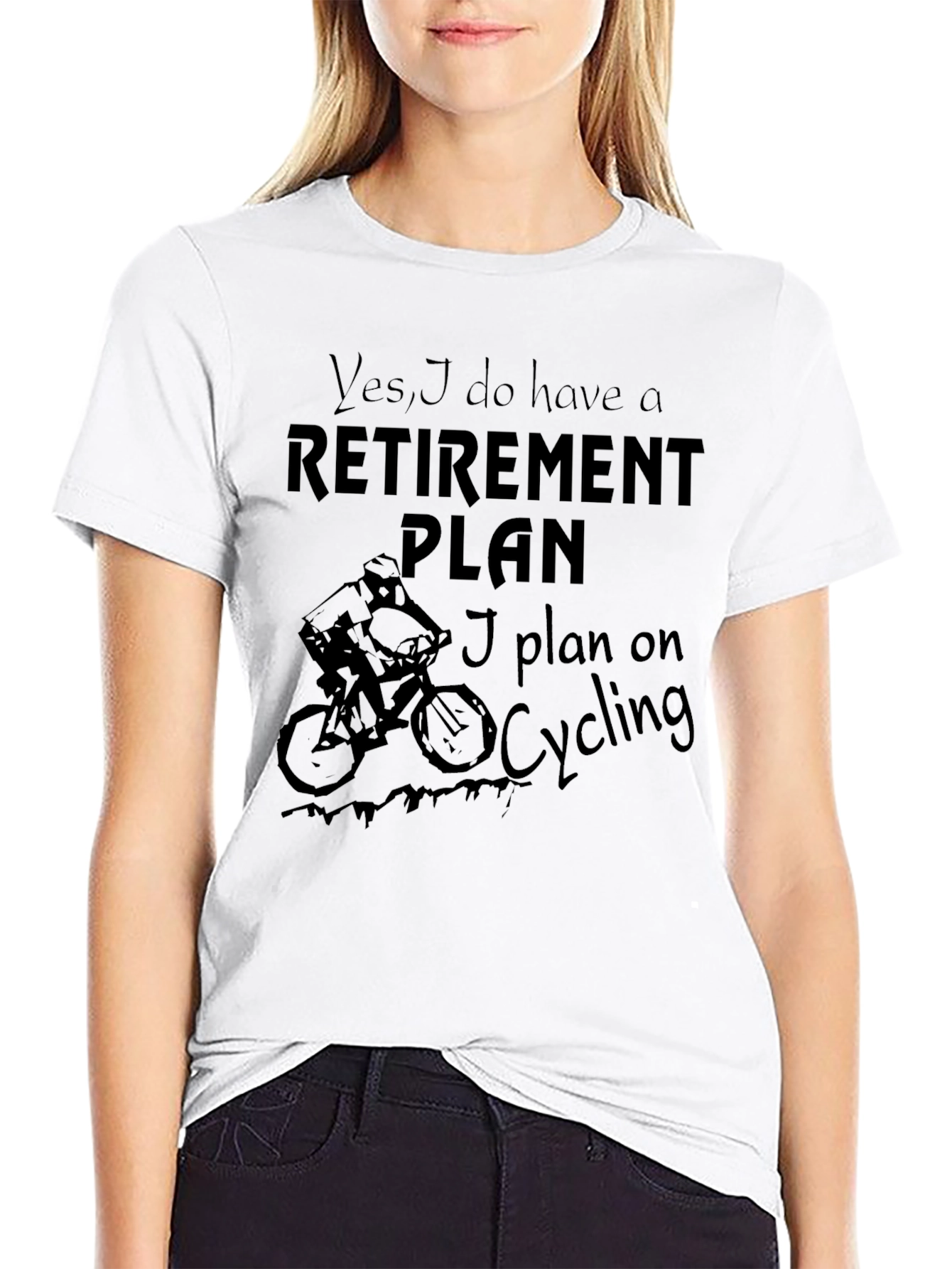 Retirement Plan Cycling Graphic T-Shirt