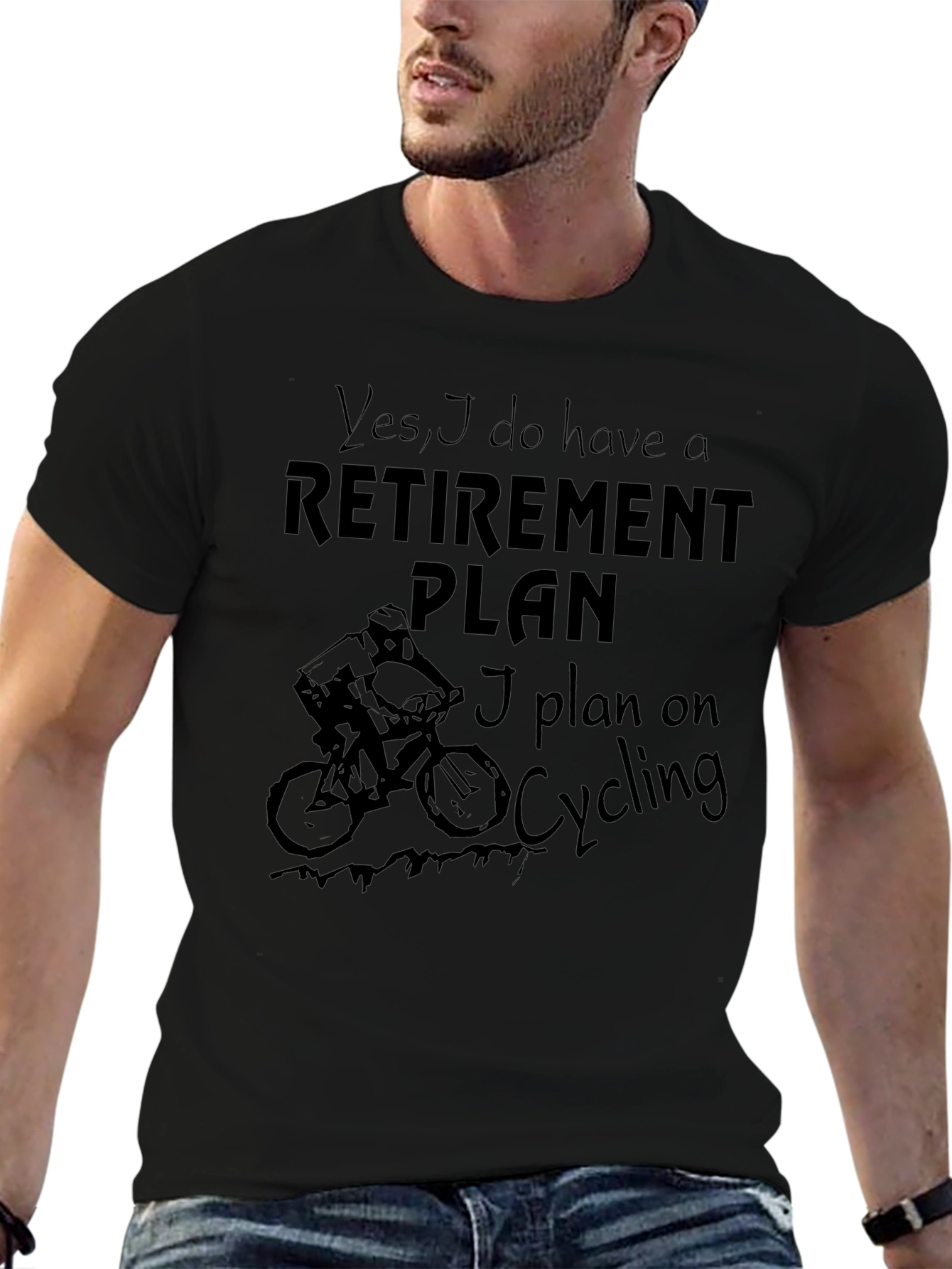 Retirement Plan Cycling Graphic T-Shirt