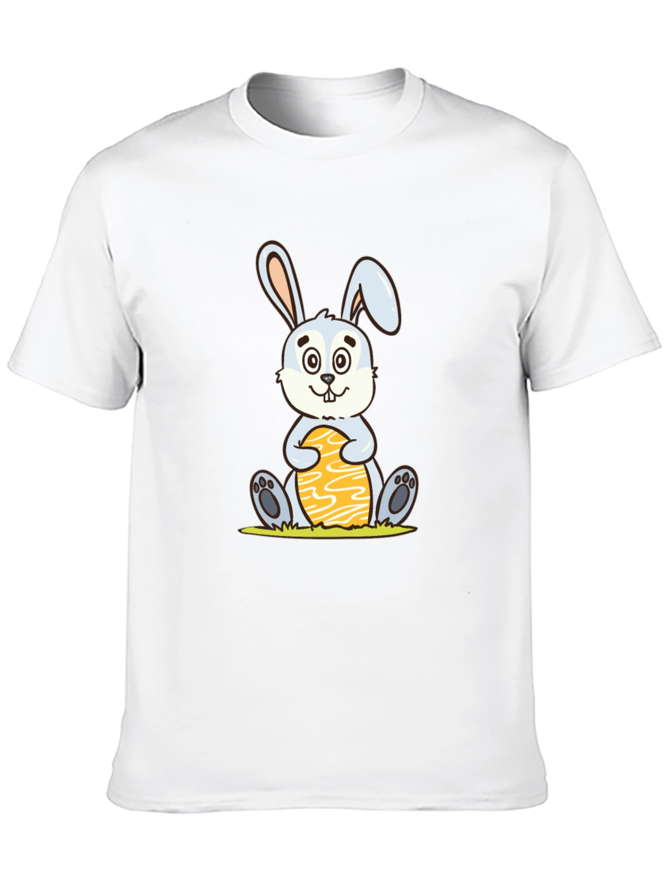 Cute Easter Bunny Holding Egg - Graphic T-Shirt