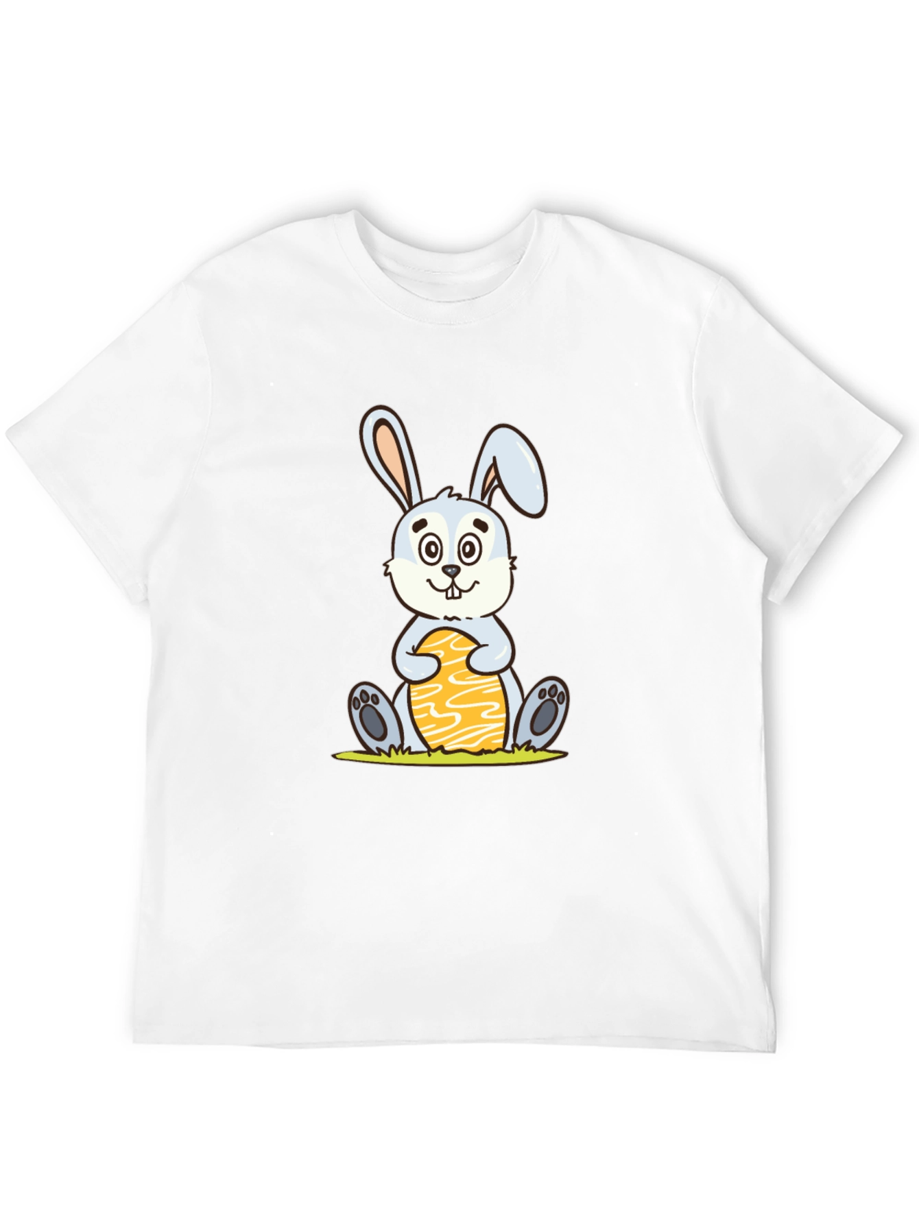 Cute Easter Bunny Holding Egg - Graphic T-Shirt