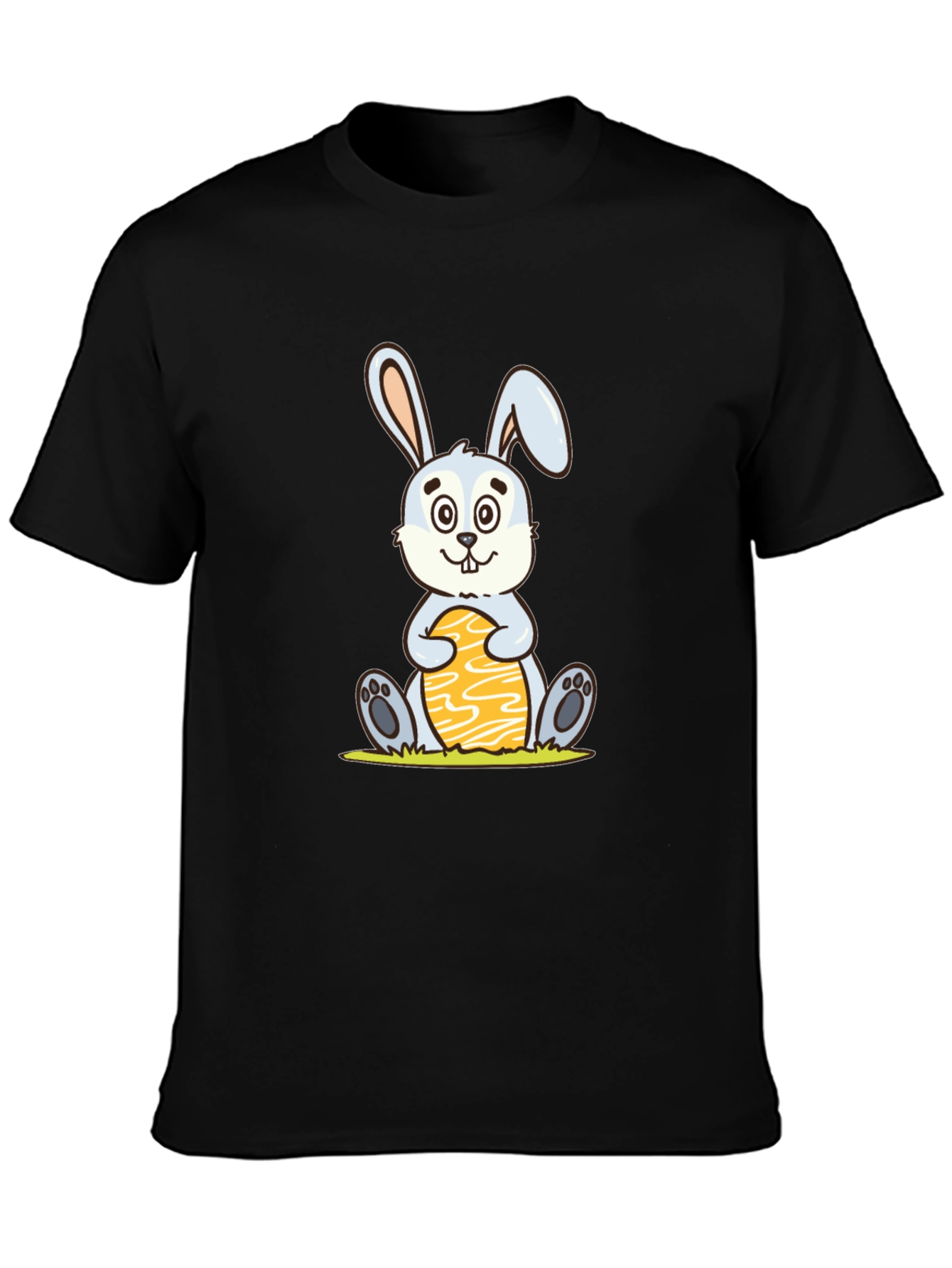 Cute Easter Bunny Holding Egg - Graphic T-Shirt