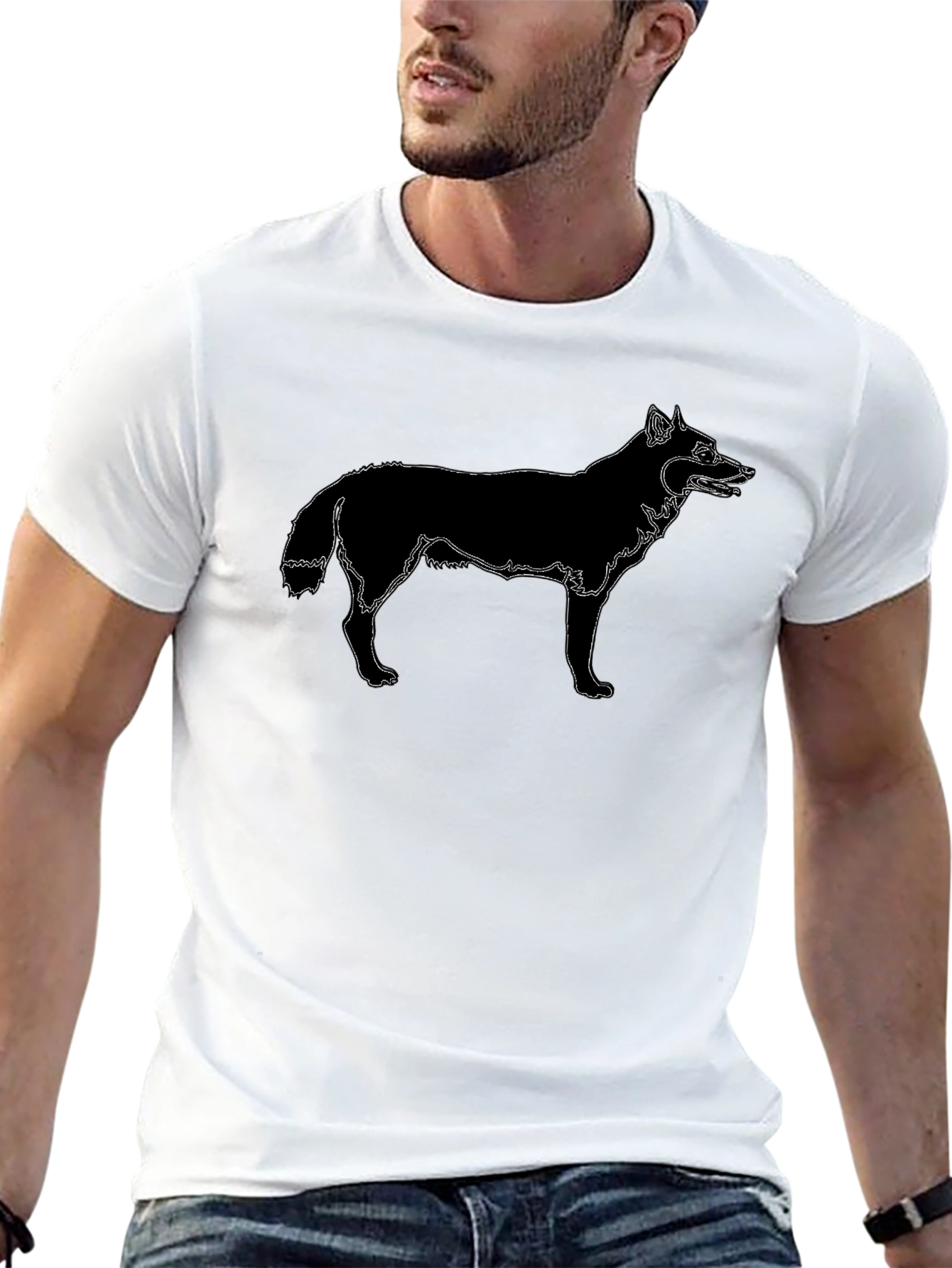 Black Wolf Graphic Tee - Modern Style
