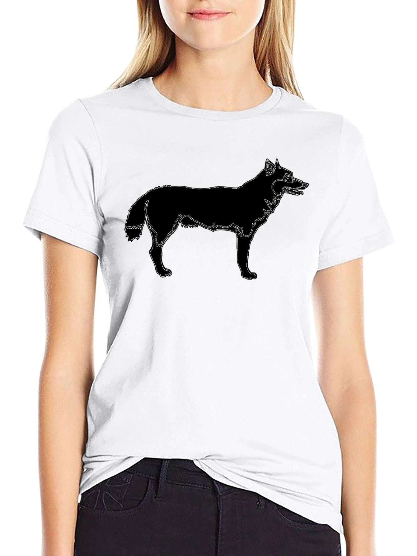Black Wolf Graphic Tee - Modern Style
