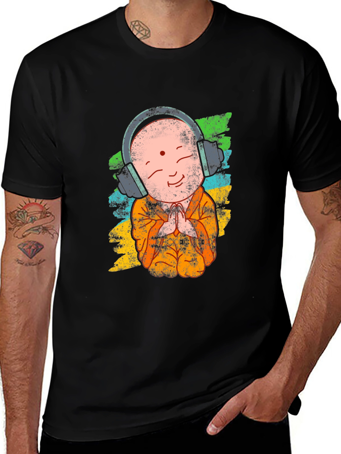 Buddha DJ Graphic Tee - Zen Vibes T-Shirt