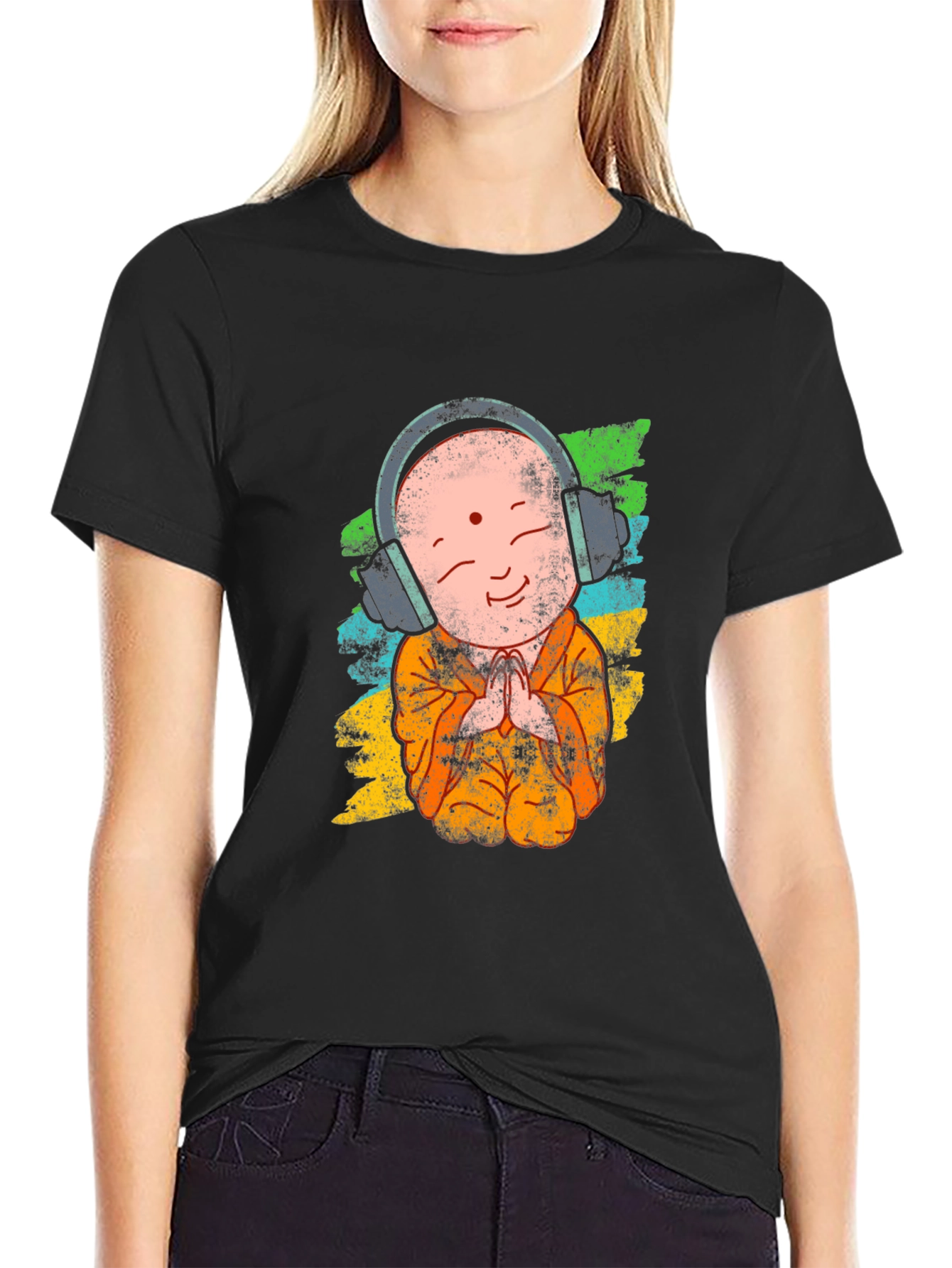 Buddha DJ Graphic Tee - Zen Vibes T-Shirt