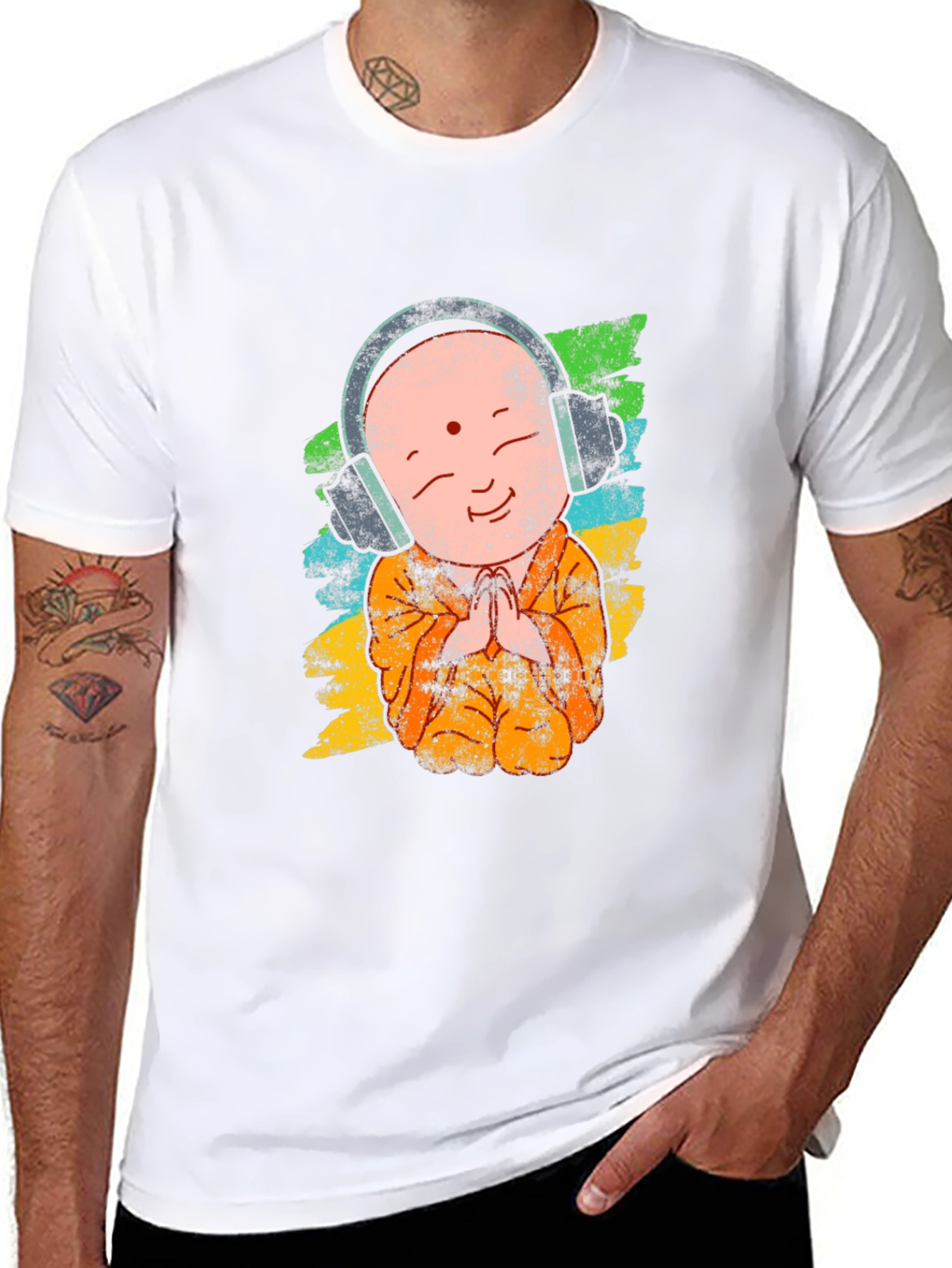 Buddha DJ Graphic Tee - Zen Vibes T-Shirt