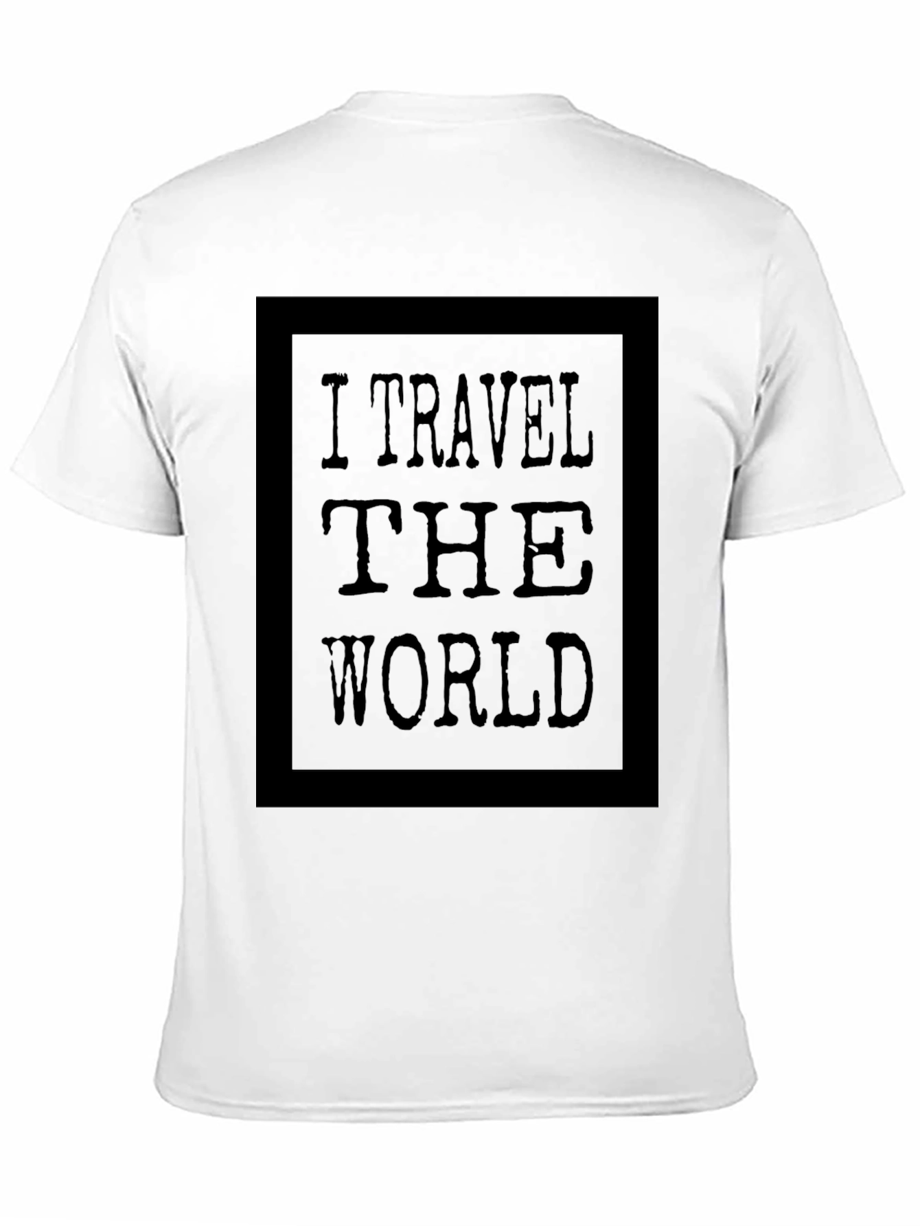 I Travel The World Graphic Black T-Shirt