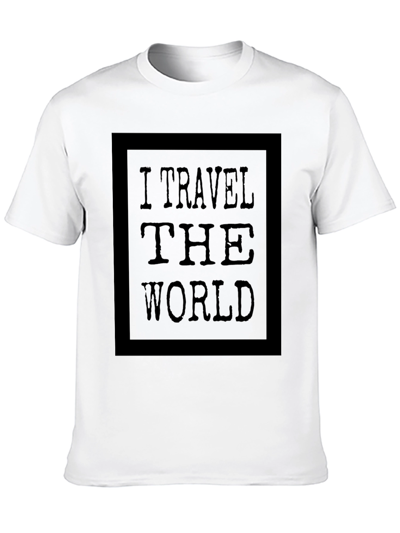 I Travel The World Graphic Black T-Shirt