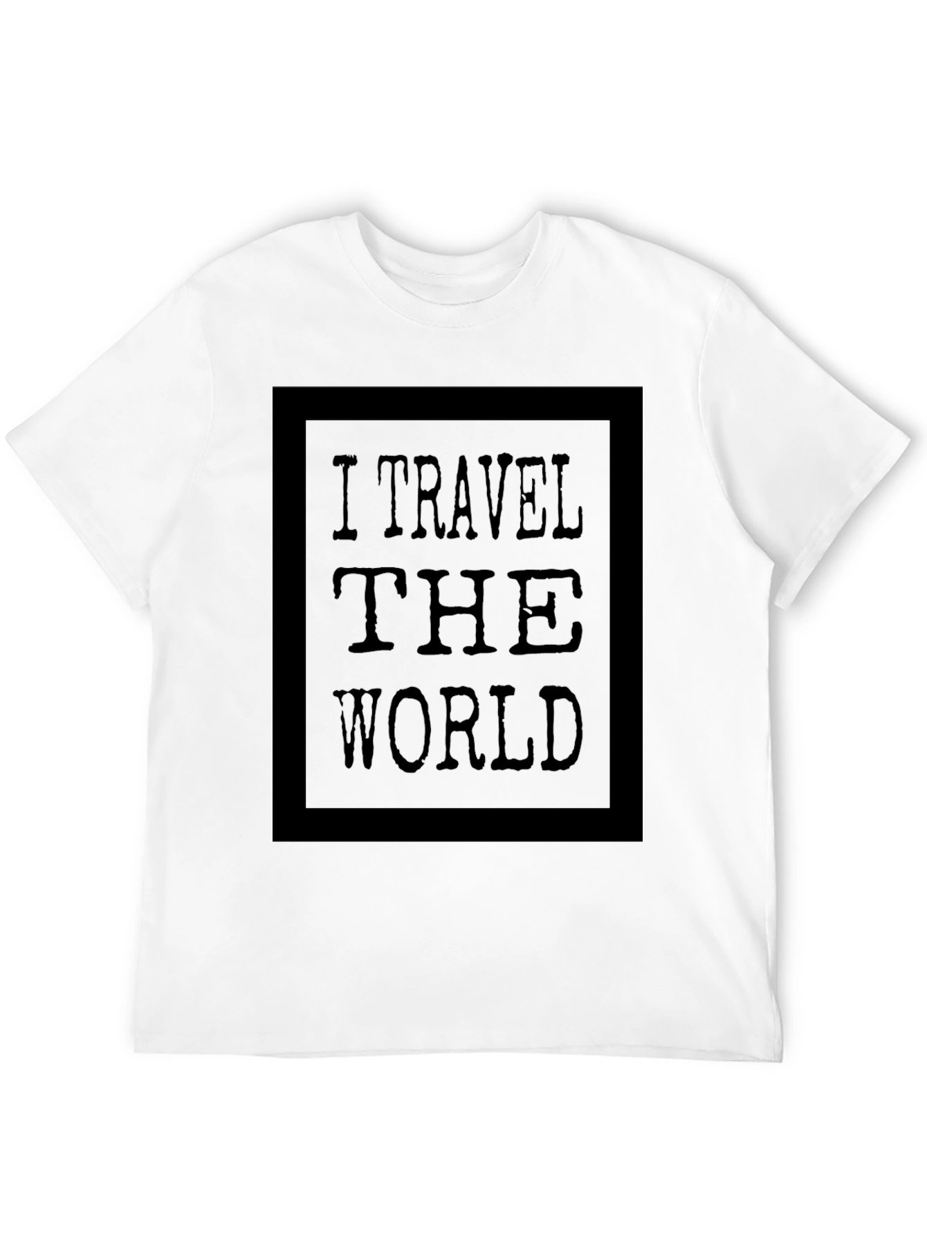 I Travel The World Graphic Black T-Shirt