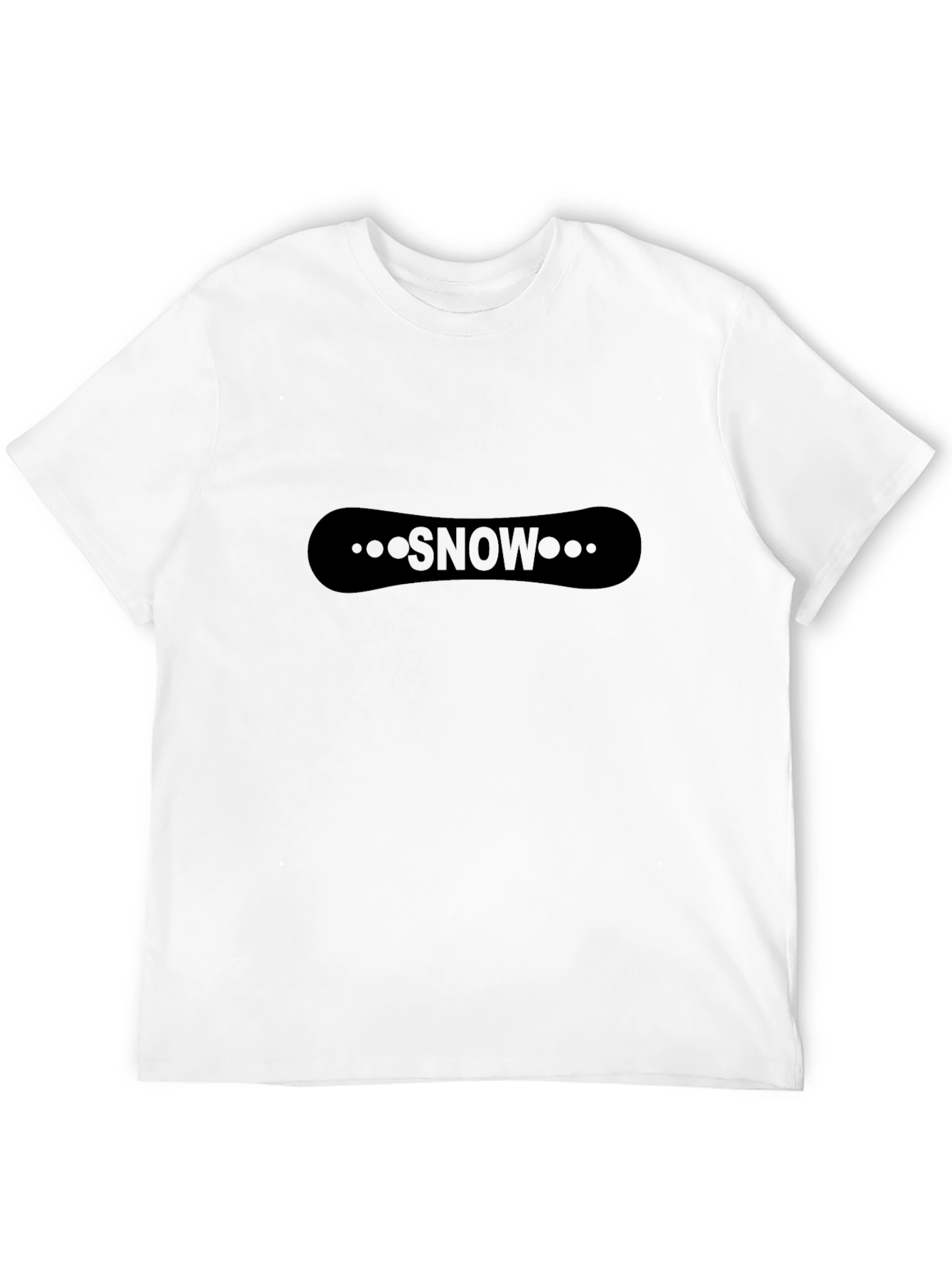 Mens Black Snowboard Graphic Tee