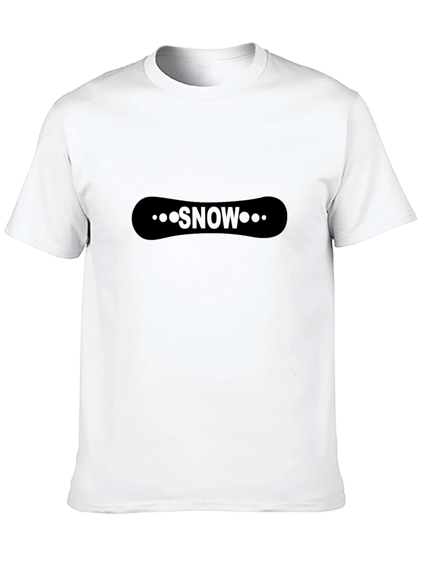 Mens Black Snowboard Graphic Tee