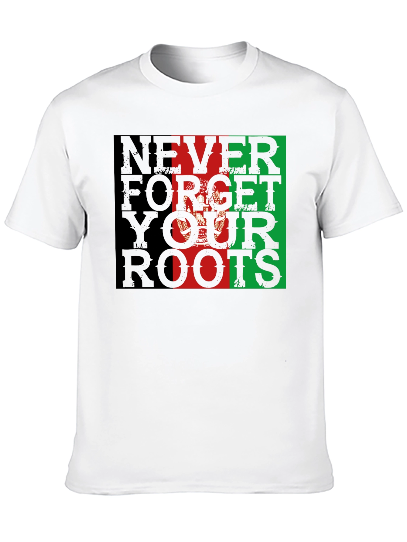 Never Forget Your Roots Afghanistan Flag T-Shirt