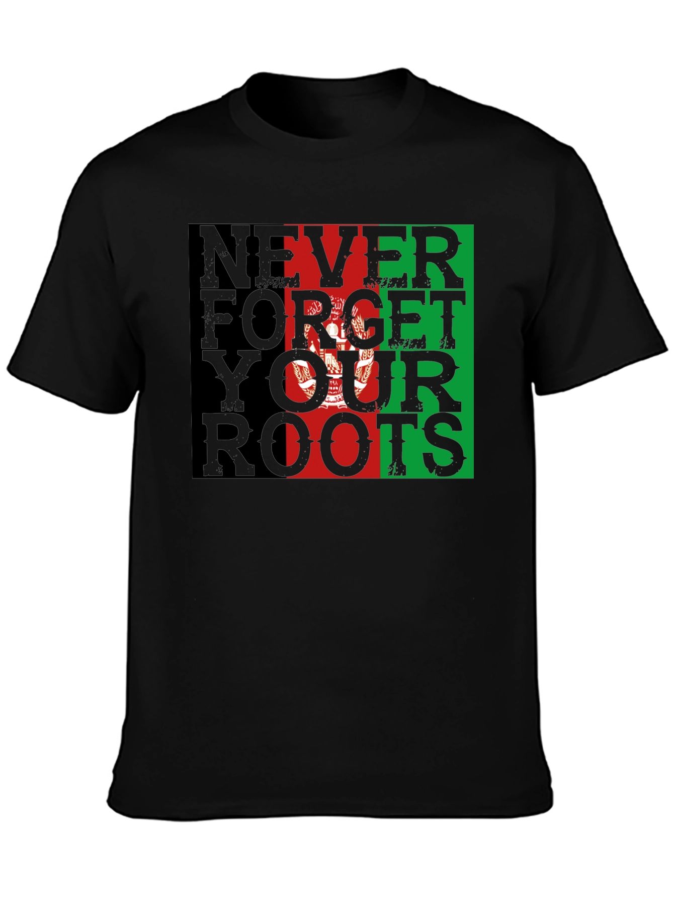 Never Forget Your Roots Afghanistan Flag T-Shirt