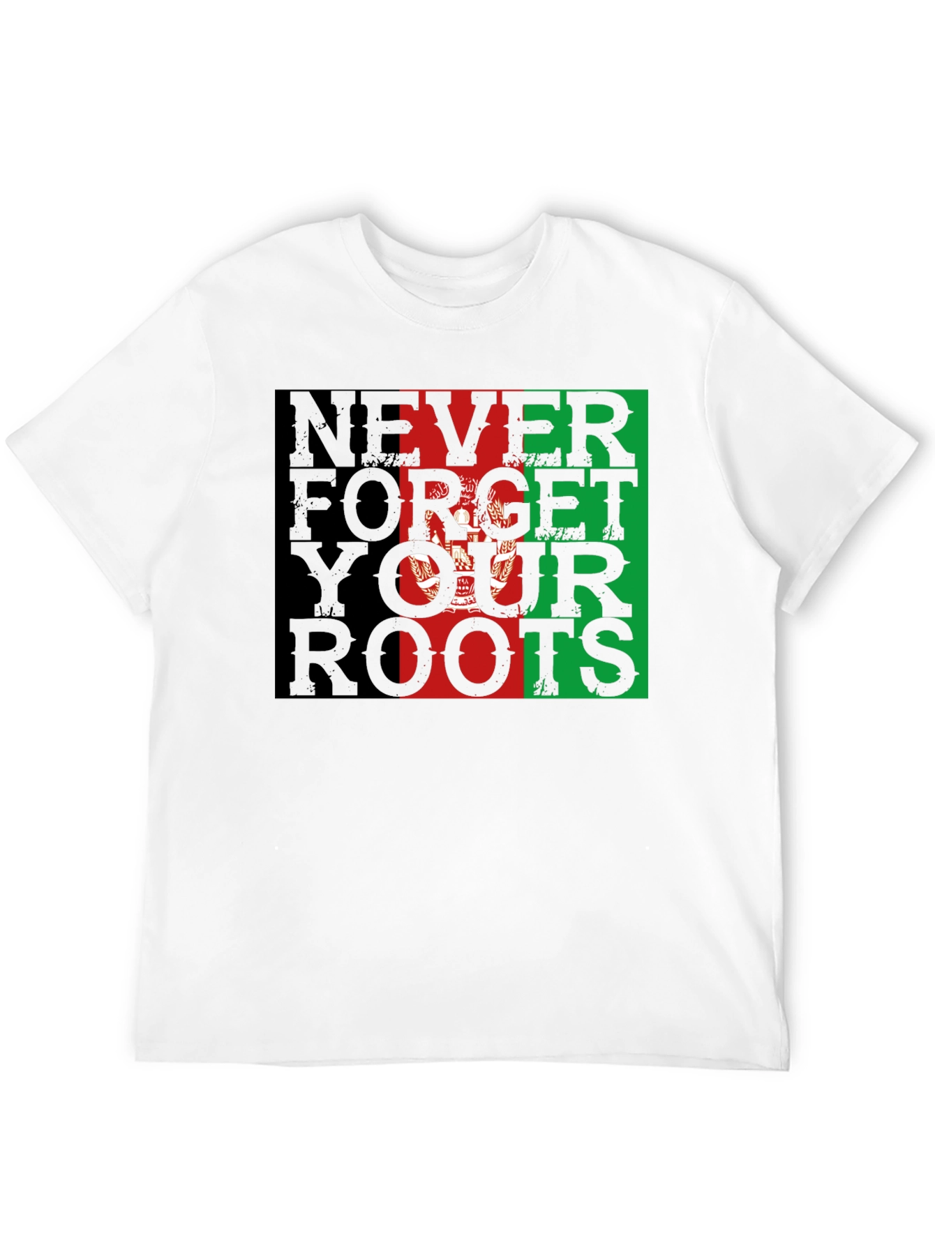 Never Forget Your Roots Afghanistan Flag T-Shirt