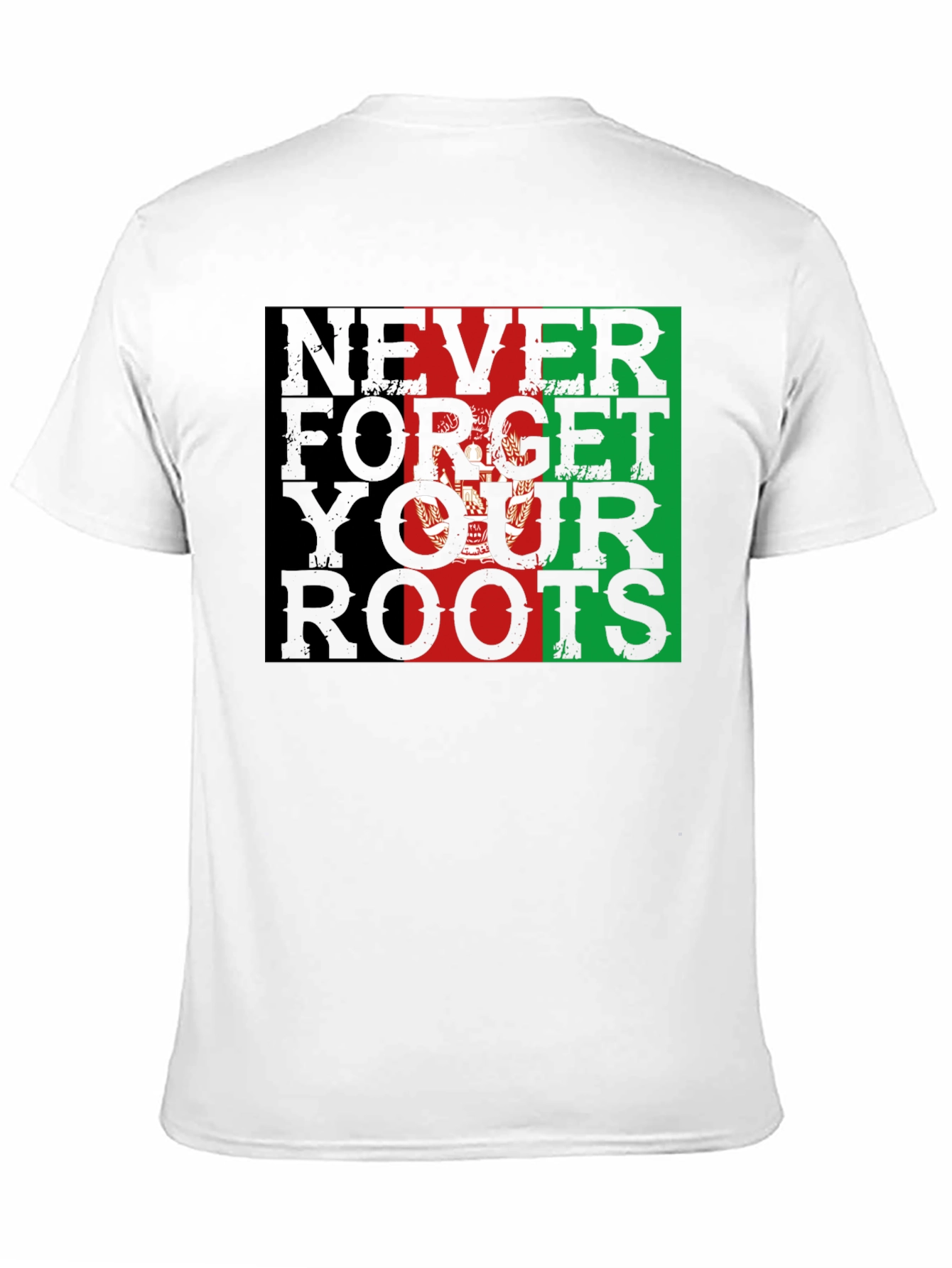 Never Forget Your Roots Afghanistan Flag T-Shirt
