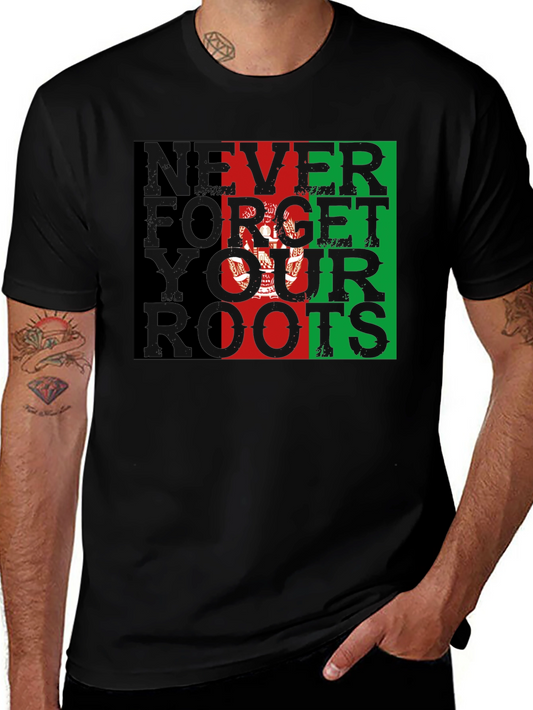 Never Forget Your Roots Afghanistan Flag T-Shirt