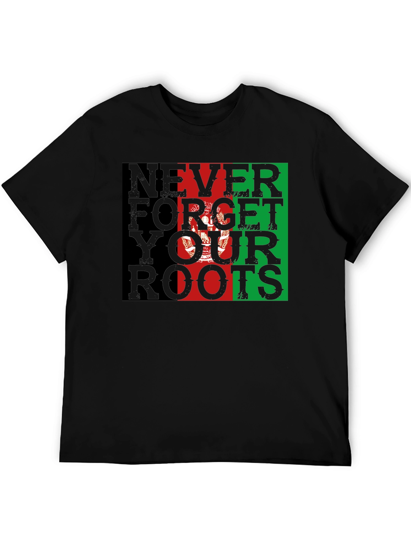 Never Forget Your Roots Afghanistan Flag T-Shirt