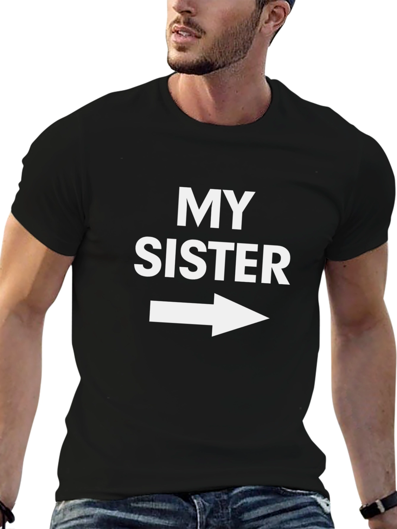 My Sister Arrow Tee - Novelty Graphic T-Shirt