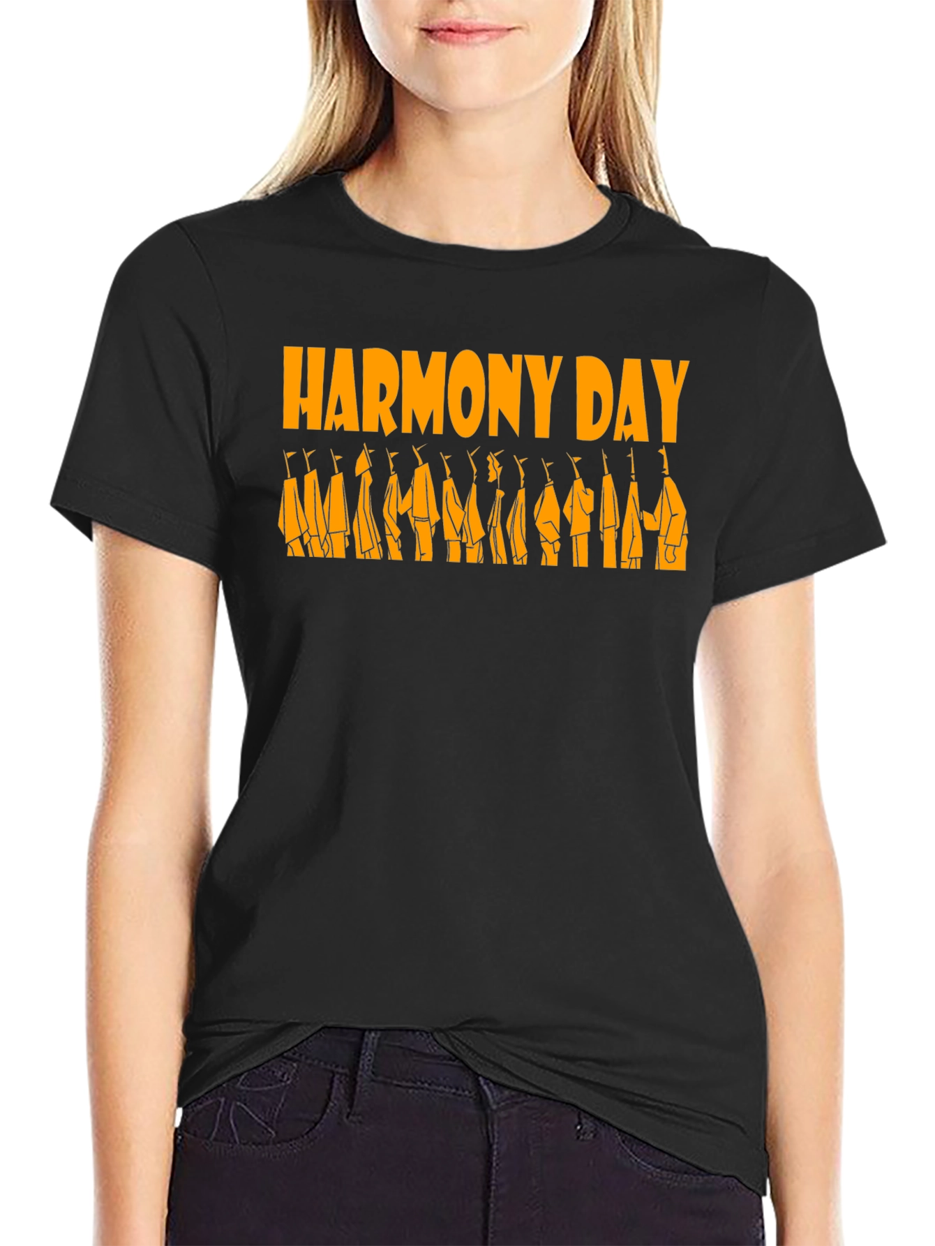 Harmony Day Black T-Shirt