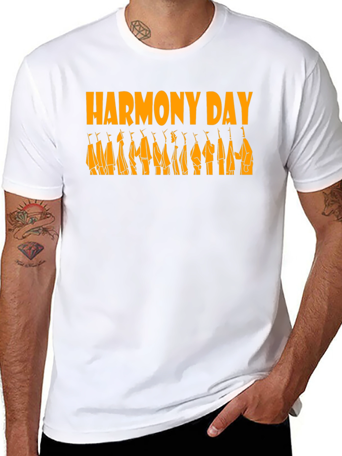 Harmony Day Black T-Shirt
